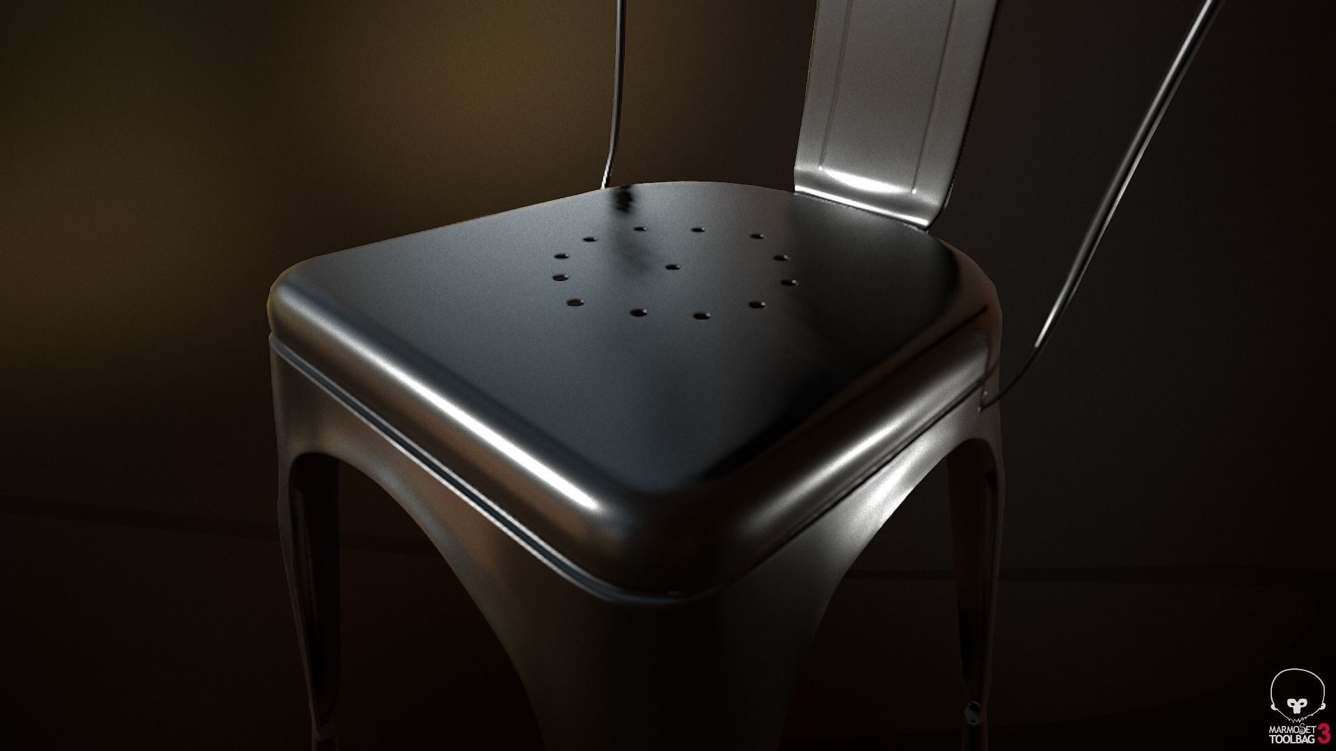 Iron Tolix Chair Low-poly 3D model_15