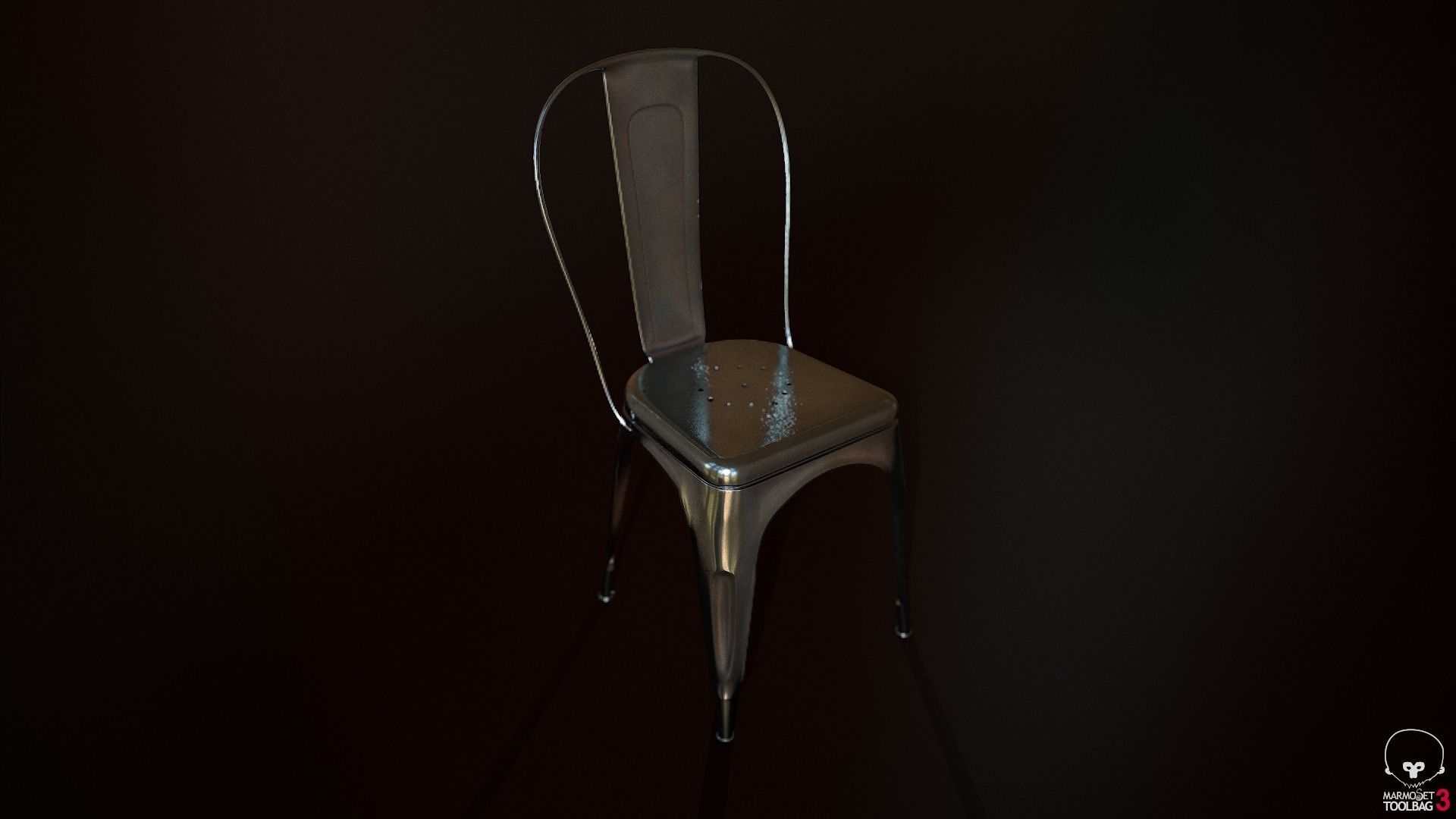 Iron Tolix Chair Low-poly 3D model_17