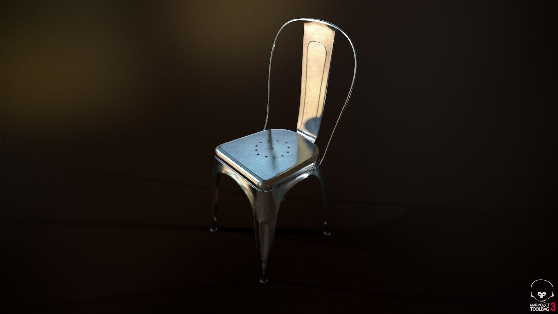 Iron Tolix Chair Low-poly 3D model_18