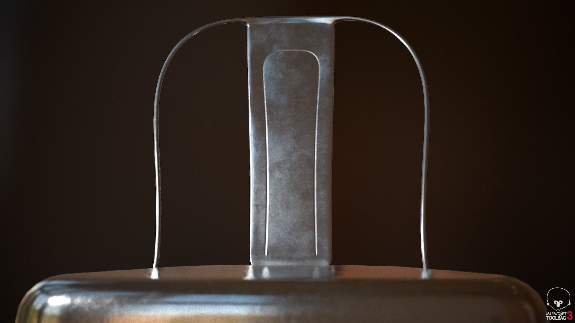 Iron Tolix Chair Low-poly 3D model_8