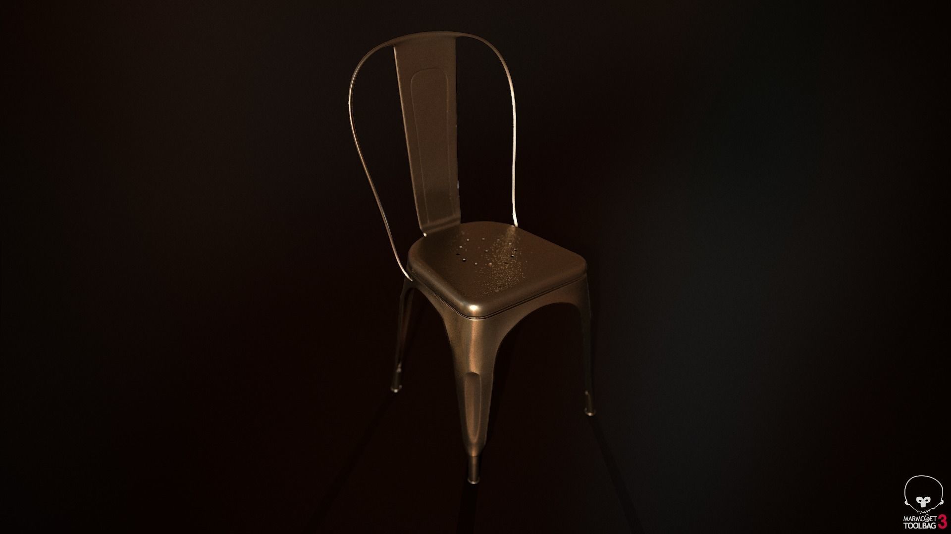 Iron Tolix Chair Low-poly 3D model_9