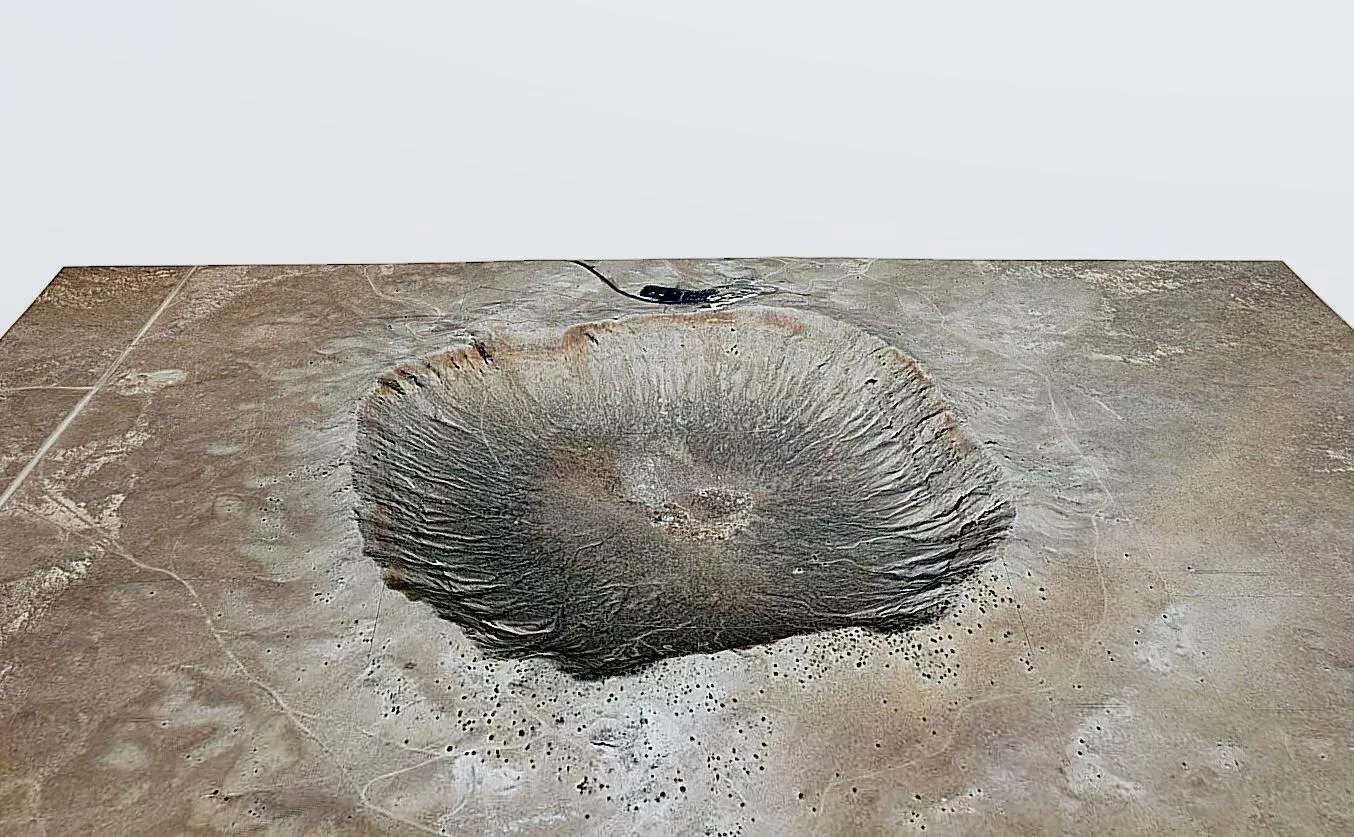 The Barringer Crater - Meteorite Low-poly 3D model