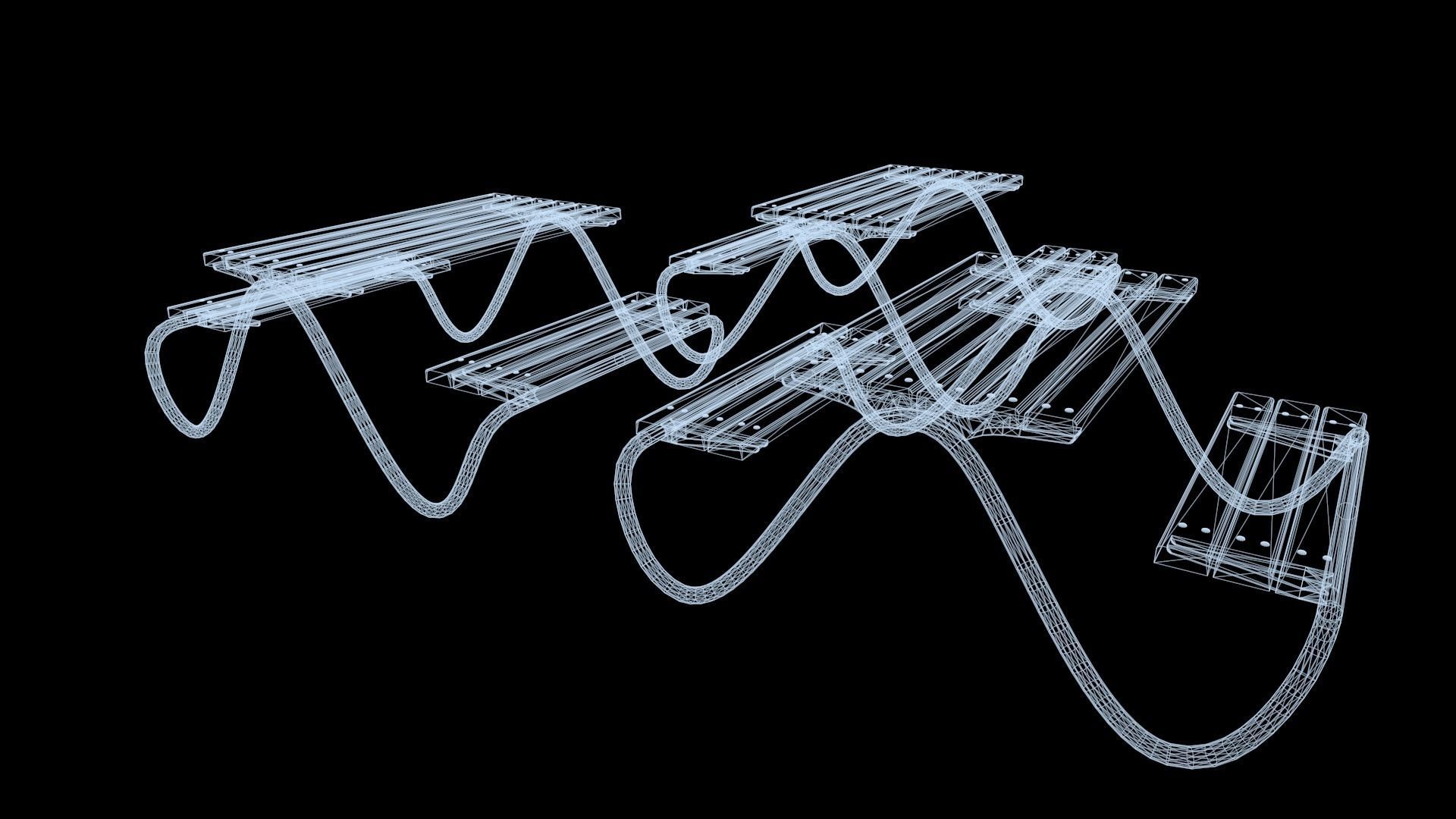 HVILAN picnic table PBR Game Ready Low-poly 3D model Low-poly 3D model_11