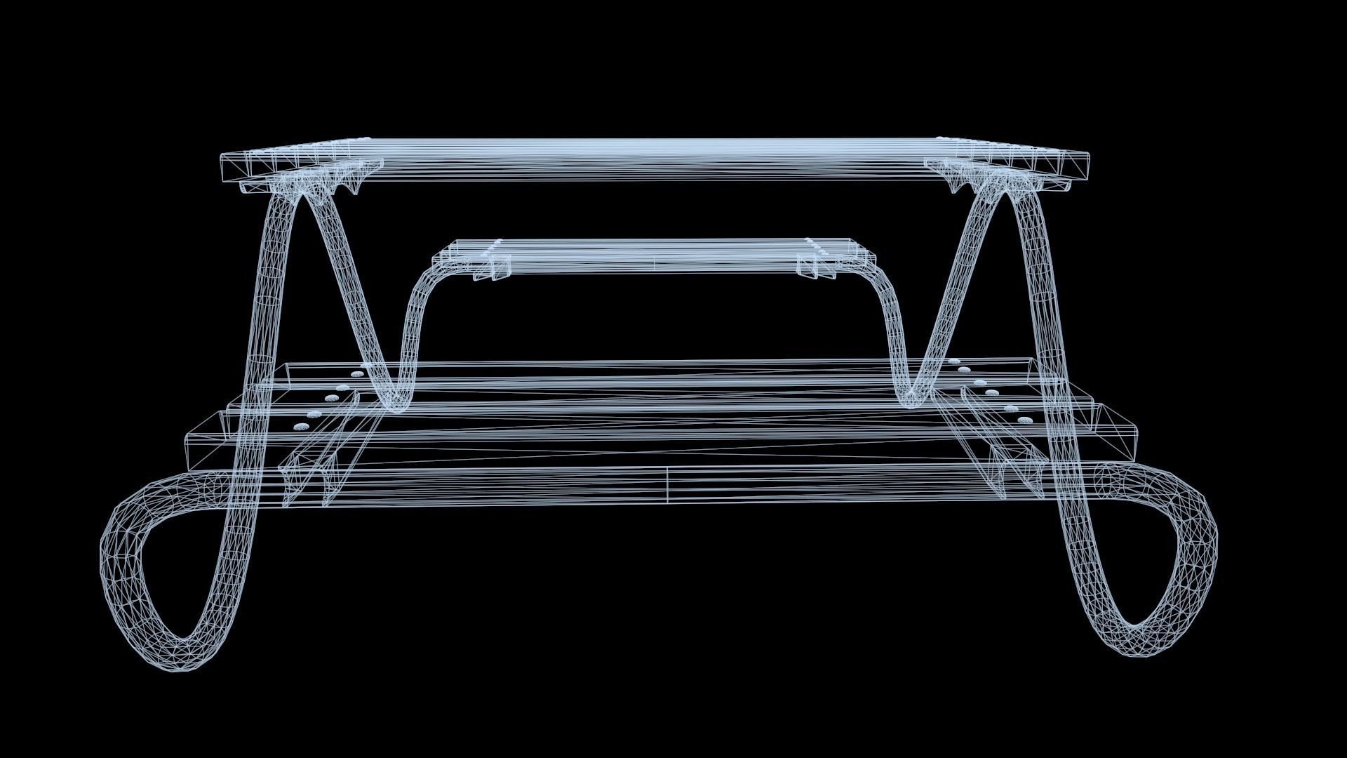 HVILAN picnic table PBR Game Ready Low-poly 3D model Low-poly 3D model_9