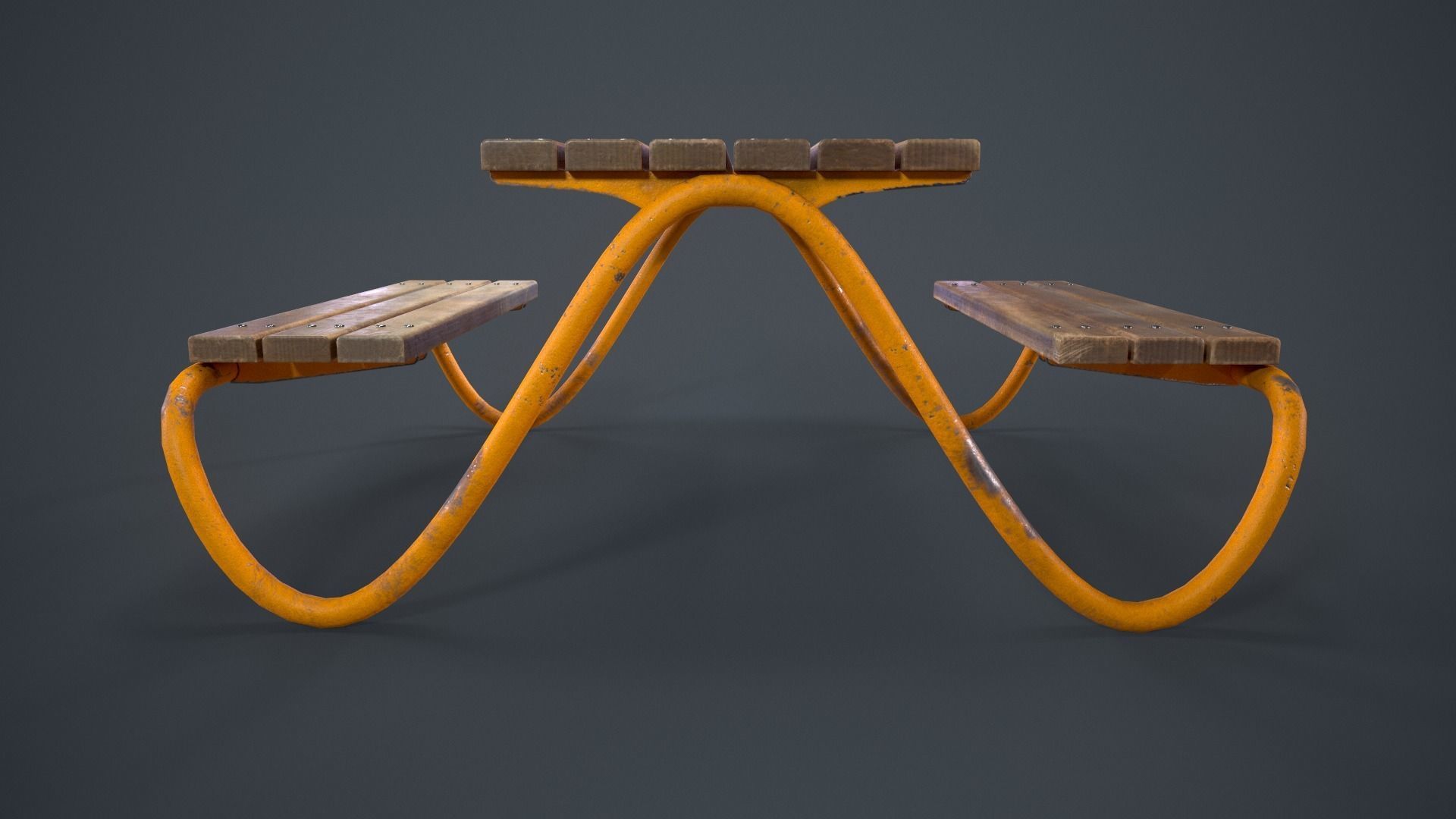 HVILAN picnic table PBR Game Ready Low-poly 3D model Low-poly 3D model_5