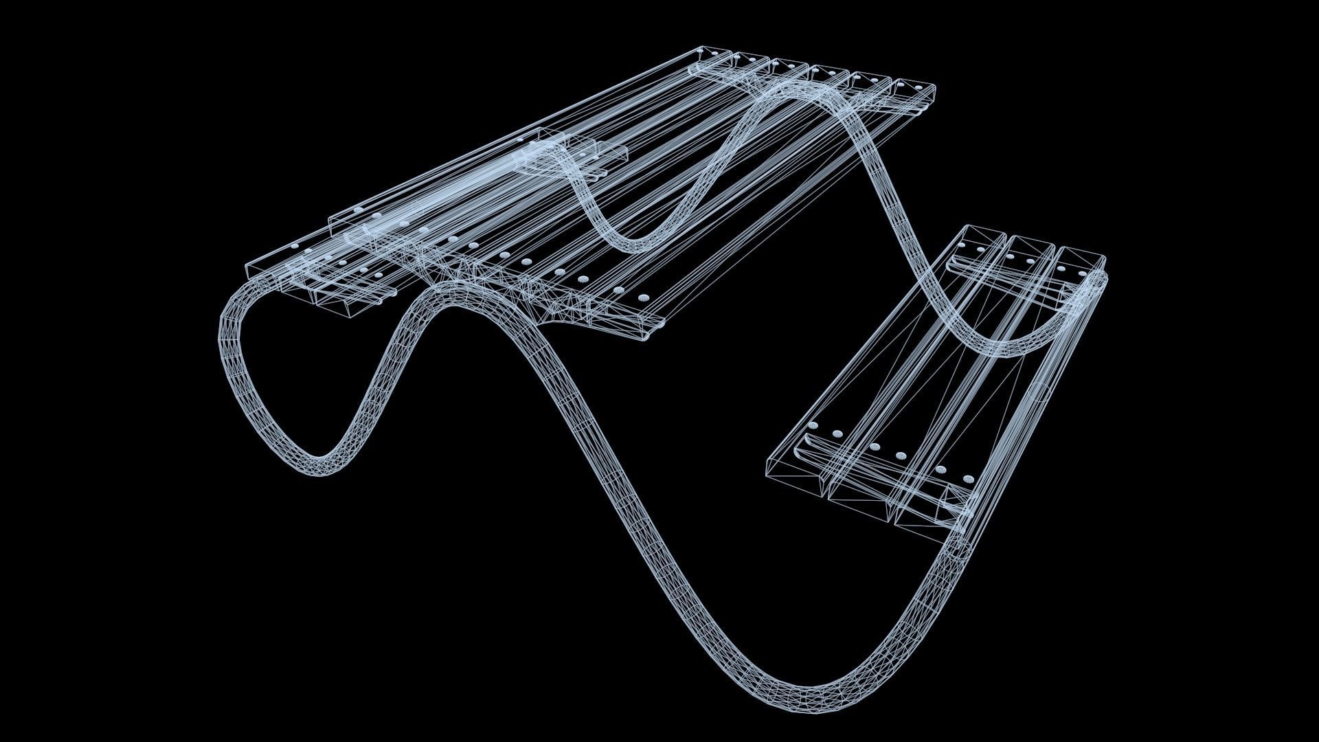 HVILAN picnic table PBR Game Ready Low-poly 3D model Low-poly 3D model_13