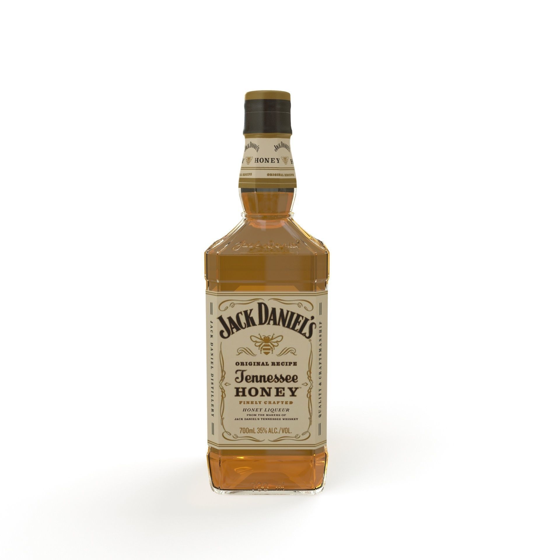 Jack Daniels Honey Bottles PBR  Low-poly 3D model_5