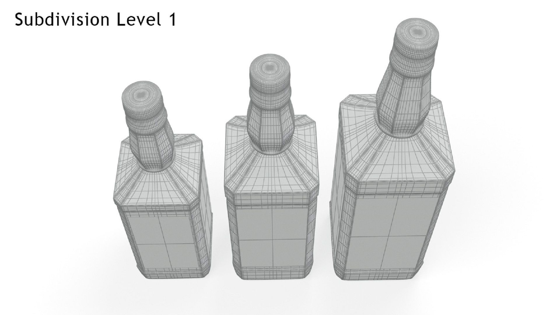 Jack Daniels Honey Bottles PBR  Low-poly 3D model_14