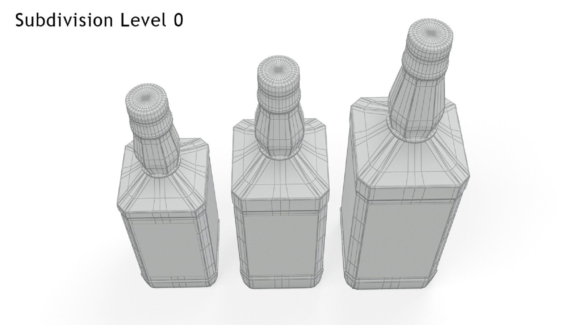 Jack Daniels Honey Bottles PBR  Low-poly 3D model_13