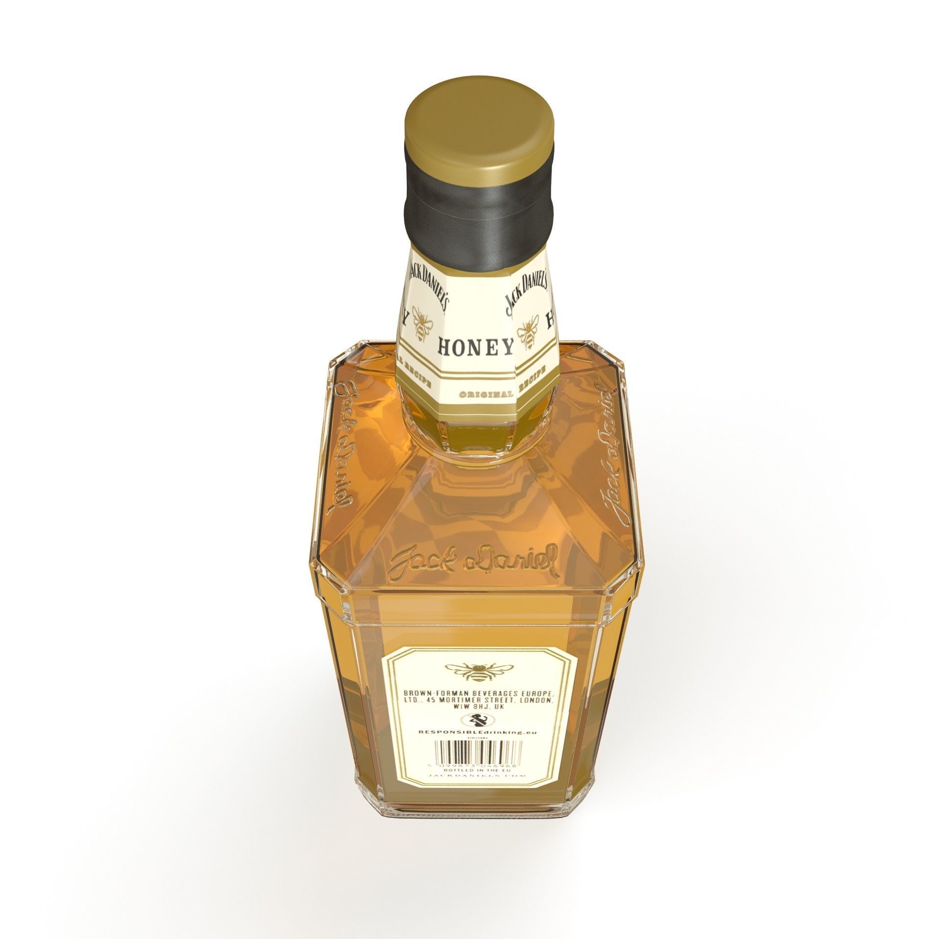 Jack Daniels Honey Bottles PBR  Low-poly 3D model_10