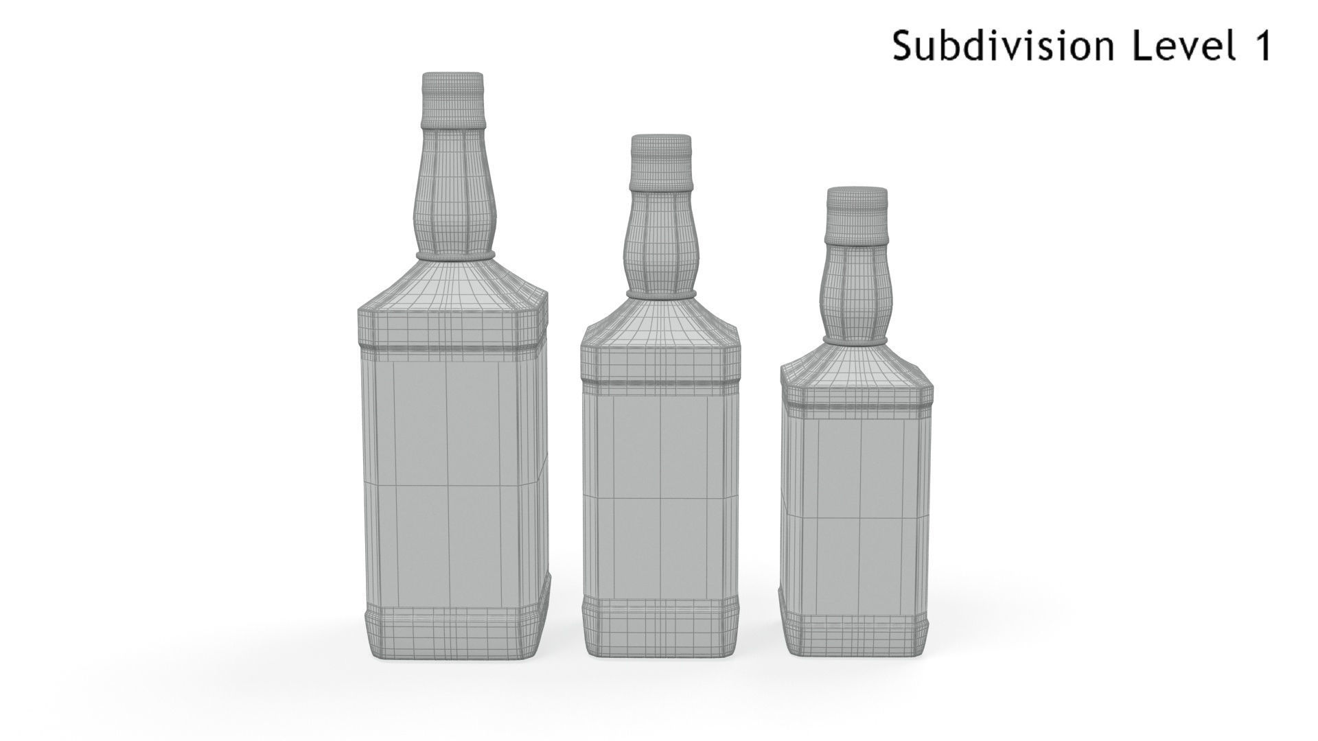 Jack Daniels Honey Bottles PBR  Low-poly 3D model_12