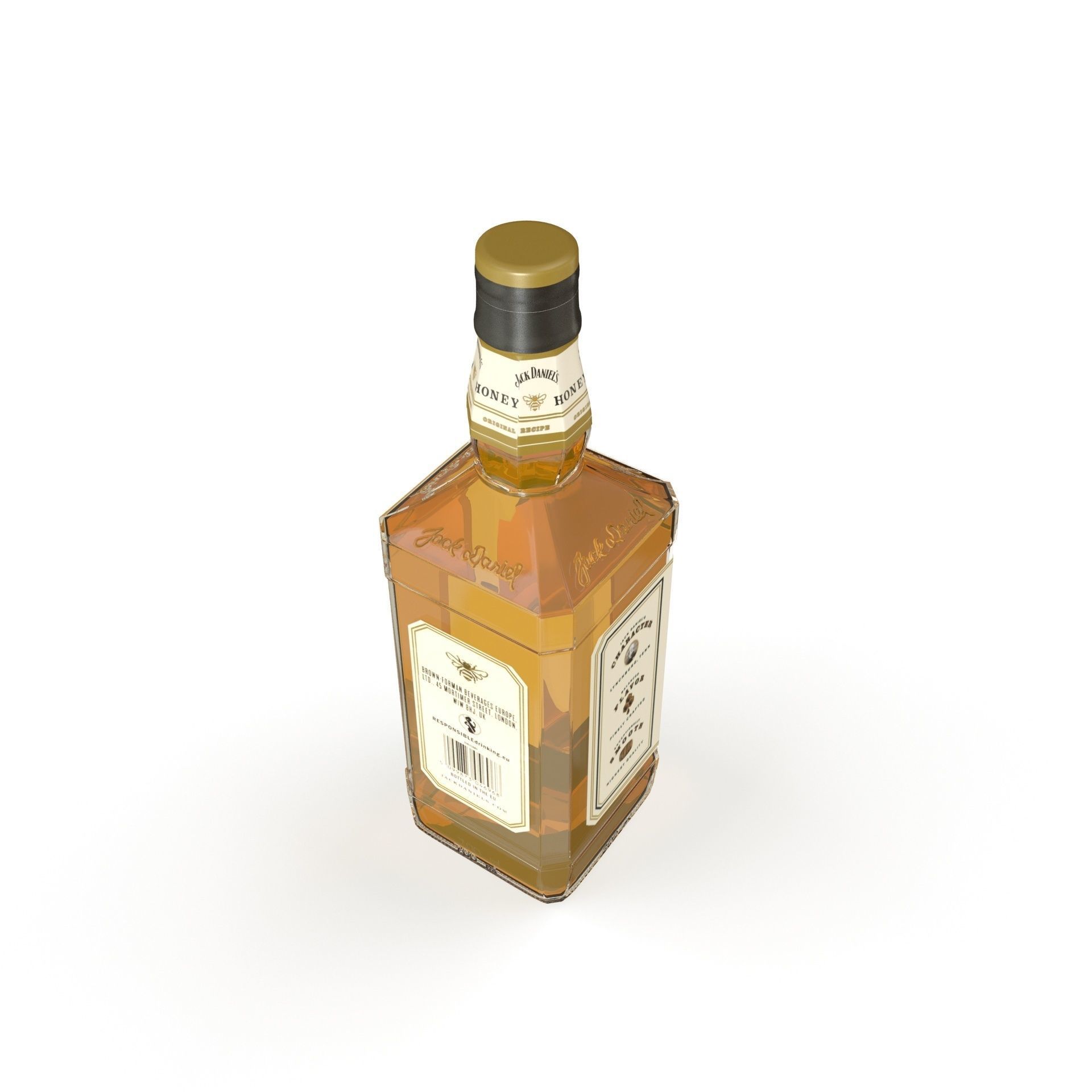 Jack Daniels Honey Bottles PBR  Low-poly 3D model_7