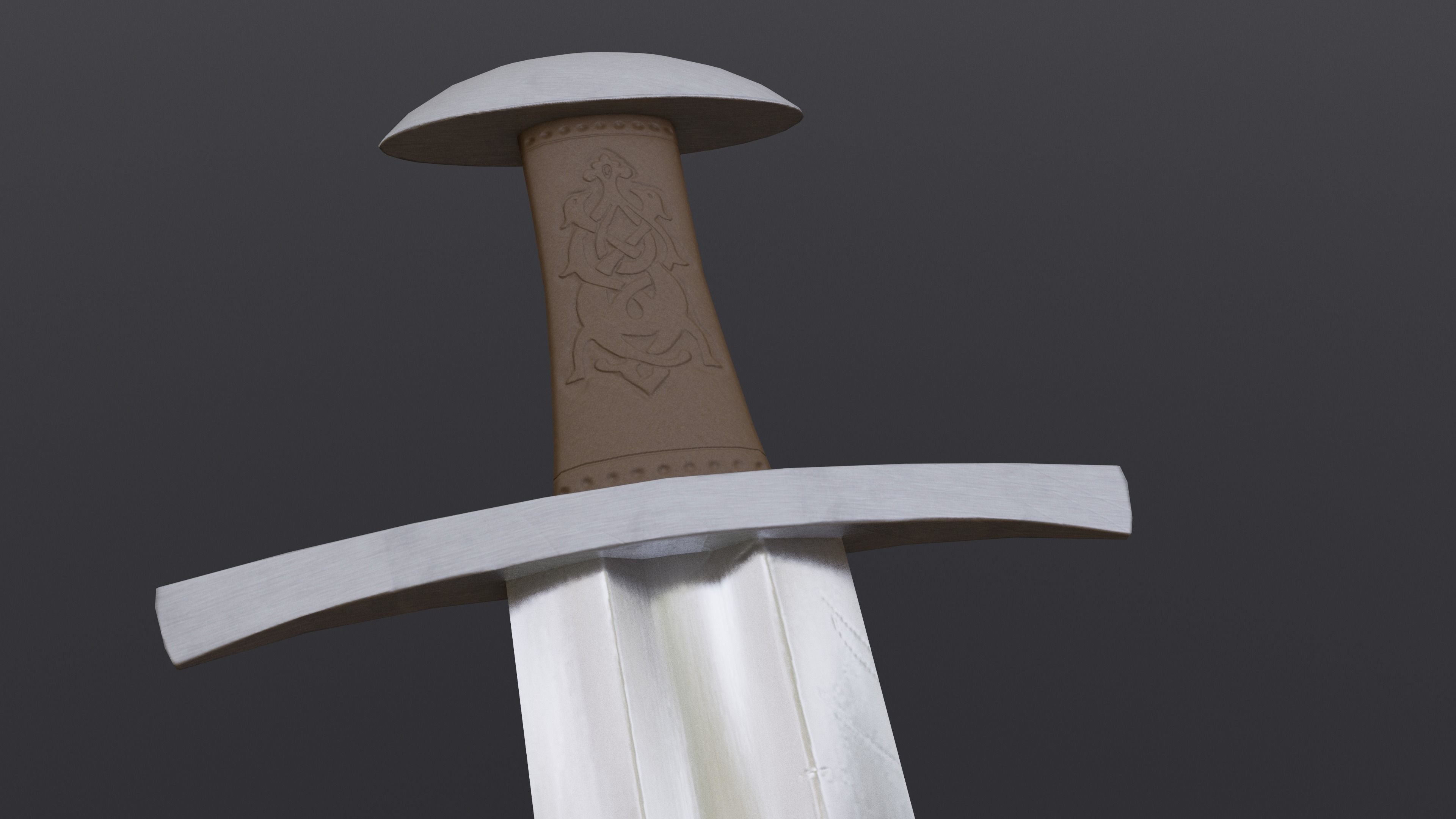 Viking sword Game ready model Low-poly 3D model_3