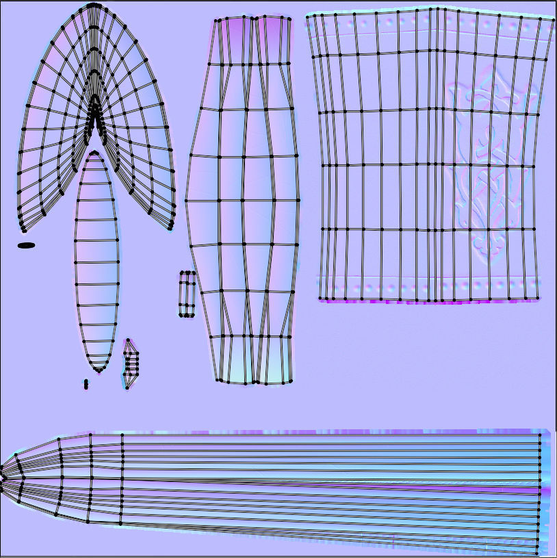 Viking sword Game ready model Low-poly 3D model_7