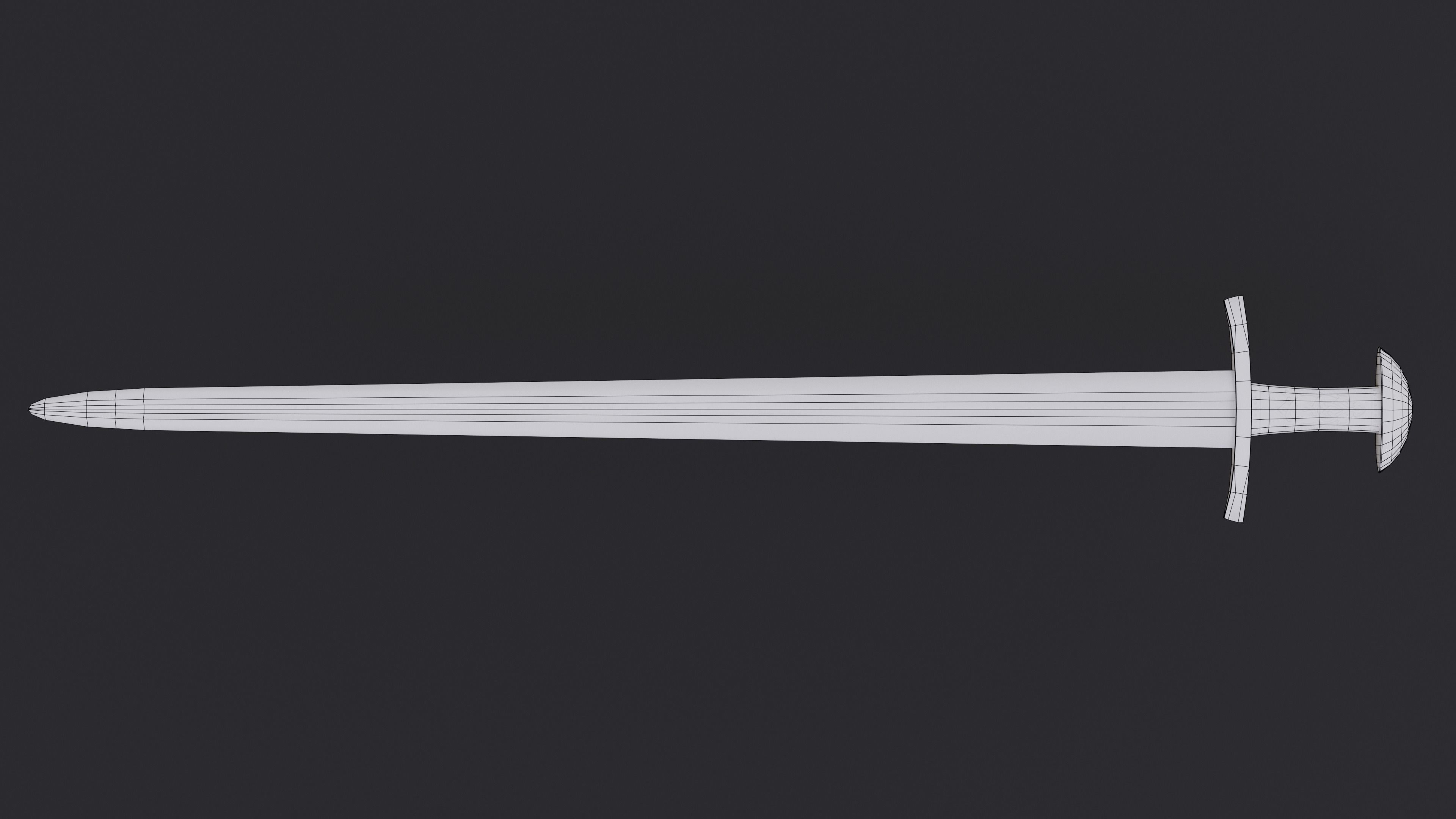 Viking sword Game ready model Low-poly 3D model_4