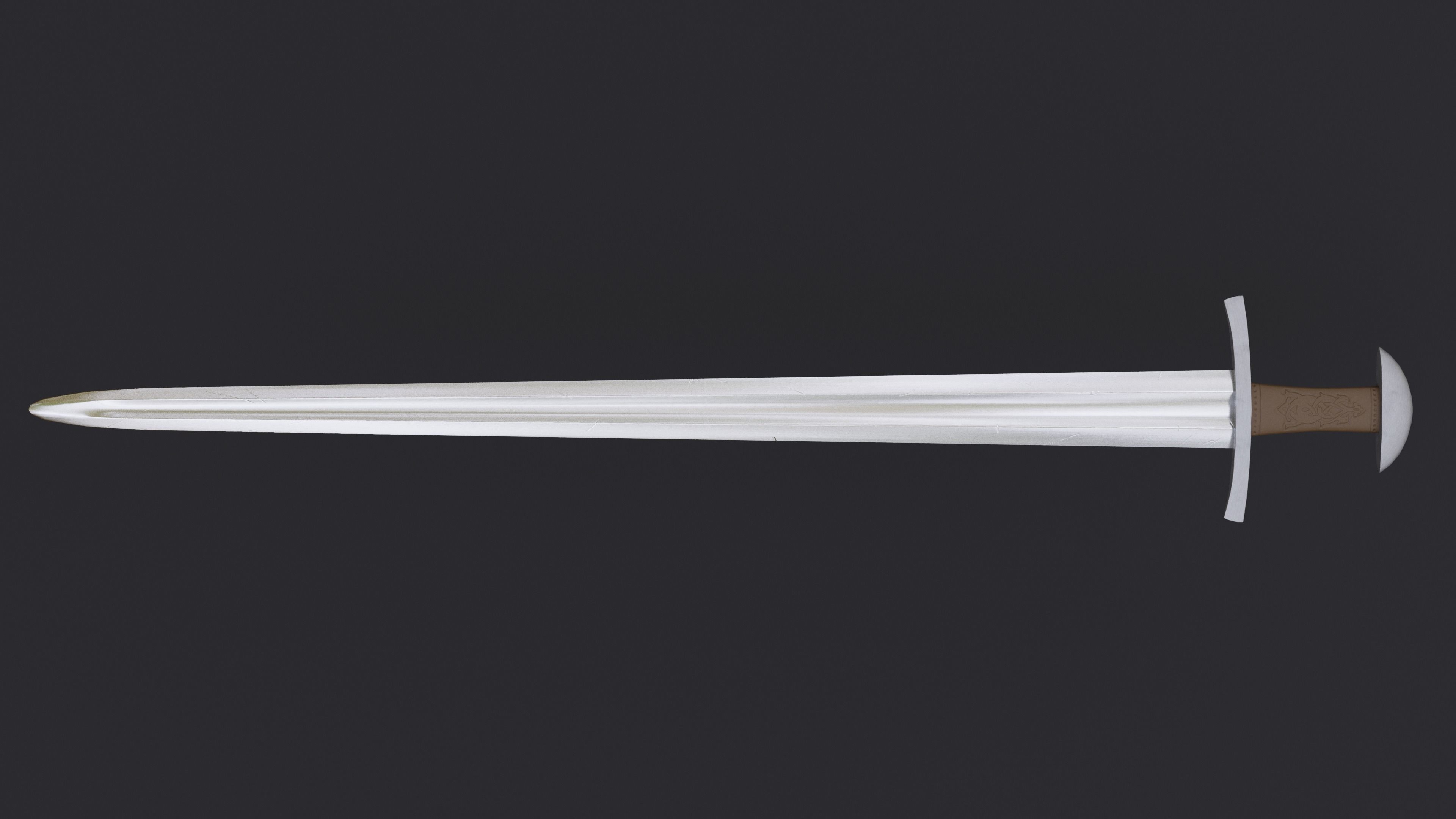 Viking sword Game ready model Low-poly 3D model_2