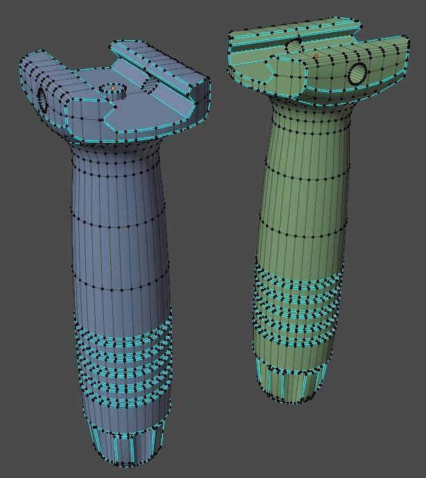 KAC Vertical Foregrip Free low-poly 3D model_2
