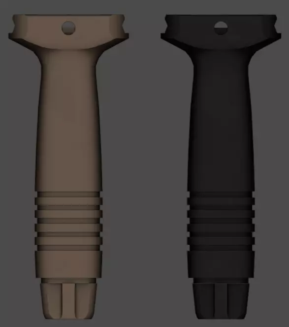 KAC Vertical Foregrip Free low-poly 3D model_0