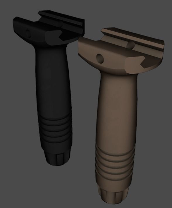 KAC Vertical Foregrip Free low-poly 3D model_1