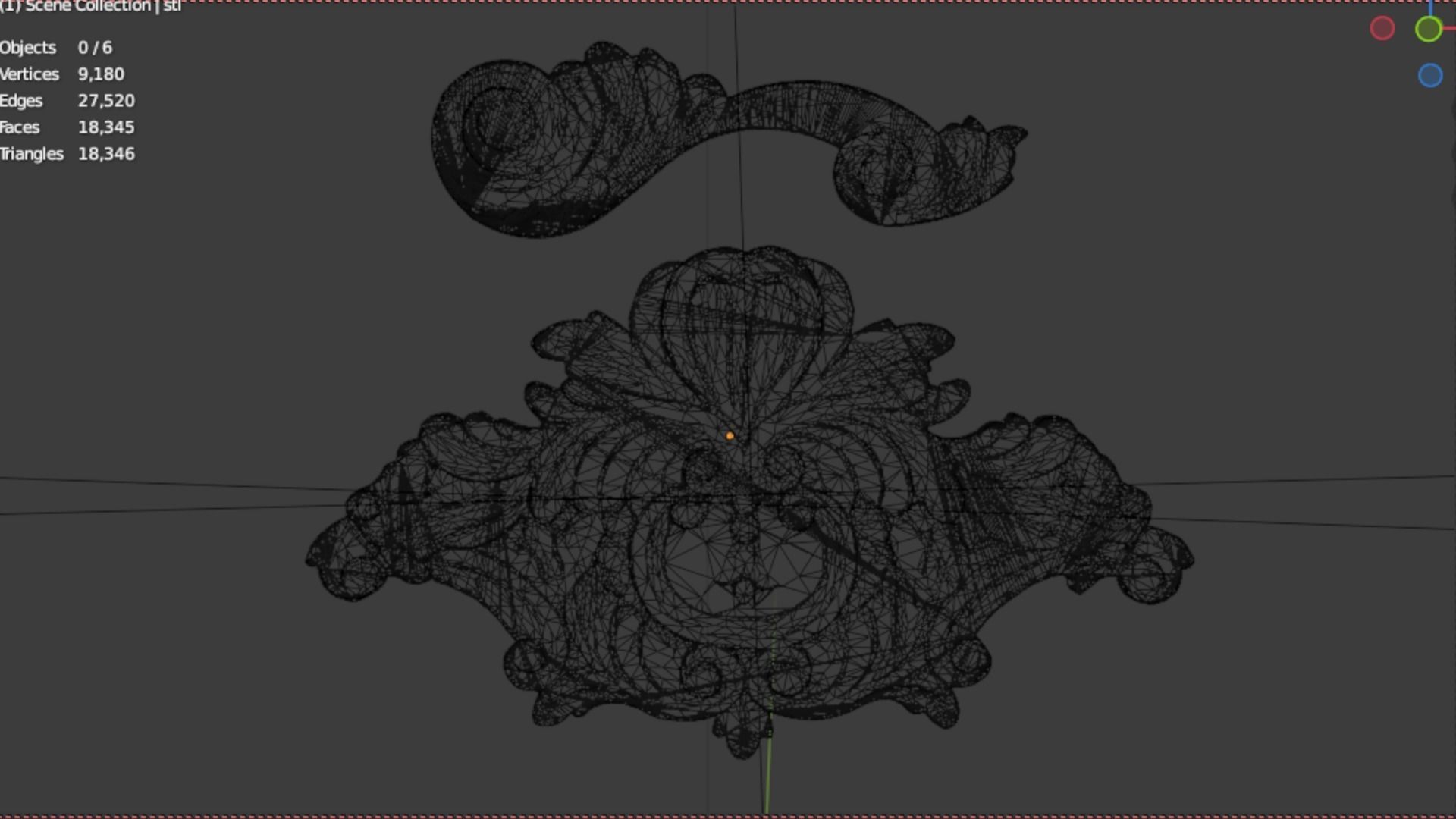 Classic decor ornament 71  3D model_5