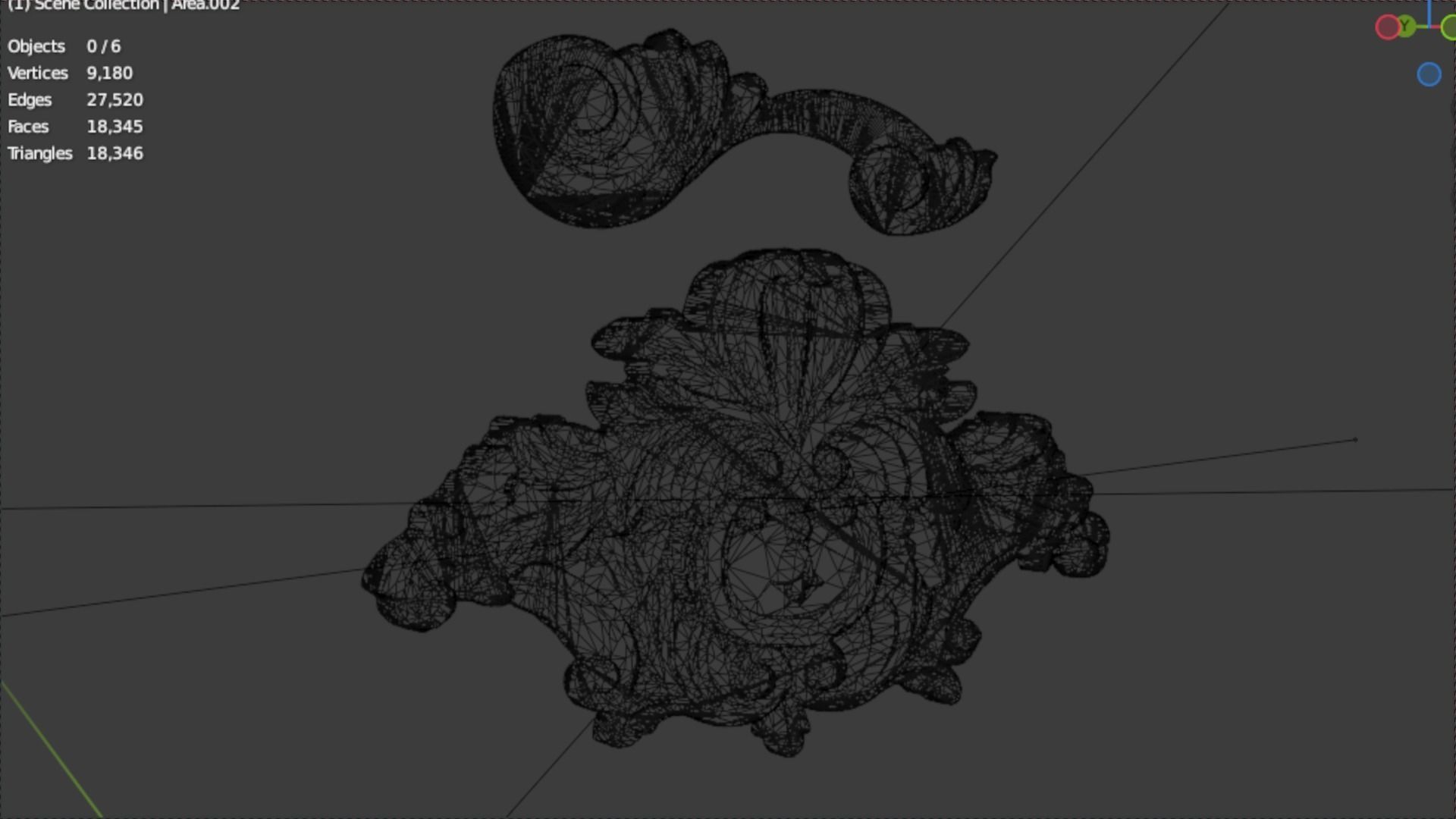 Classic decor ornament 71  3D model_6