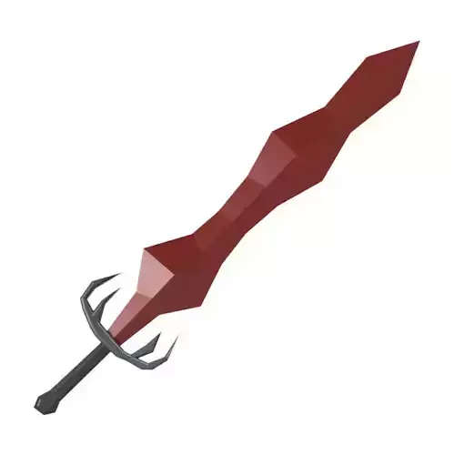 Oldschool Runescape - Life Size Dragon Sword 3D print model