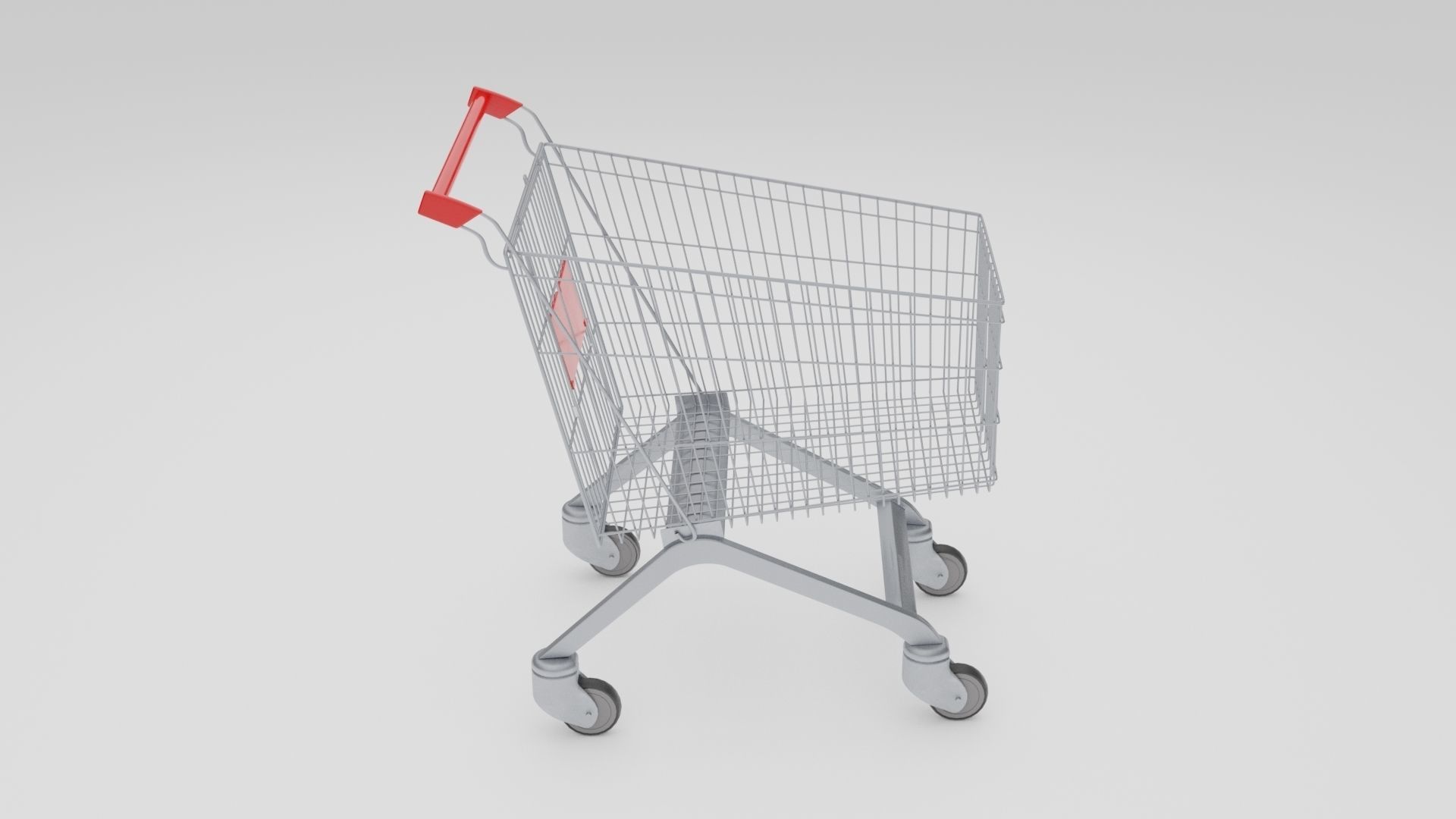 Shopping cart 3D model_1