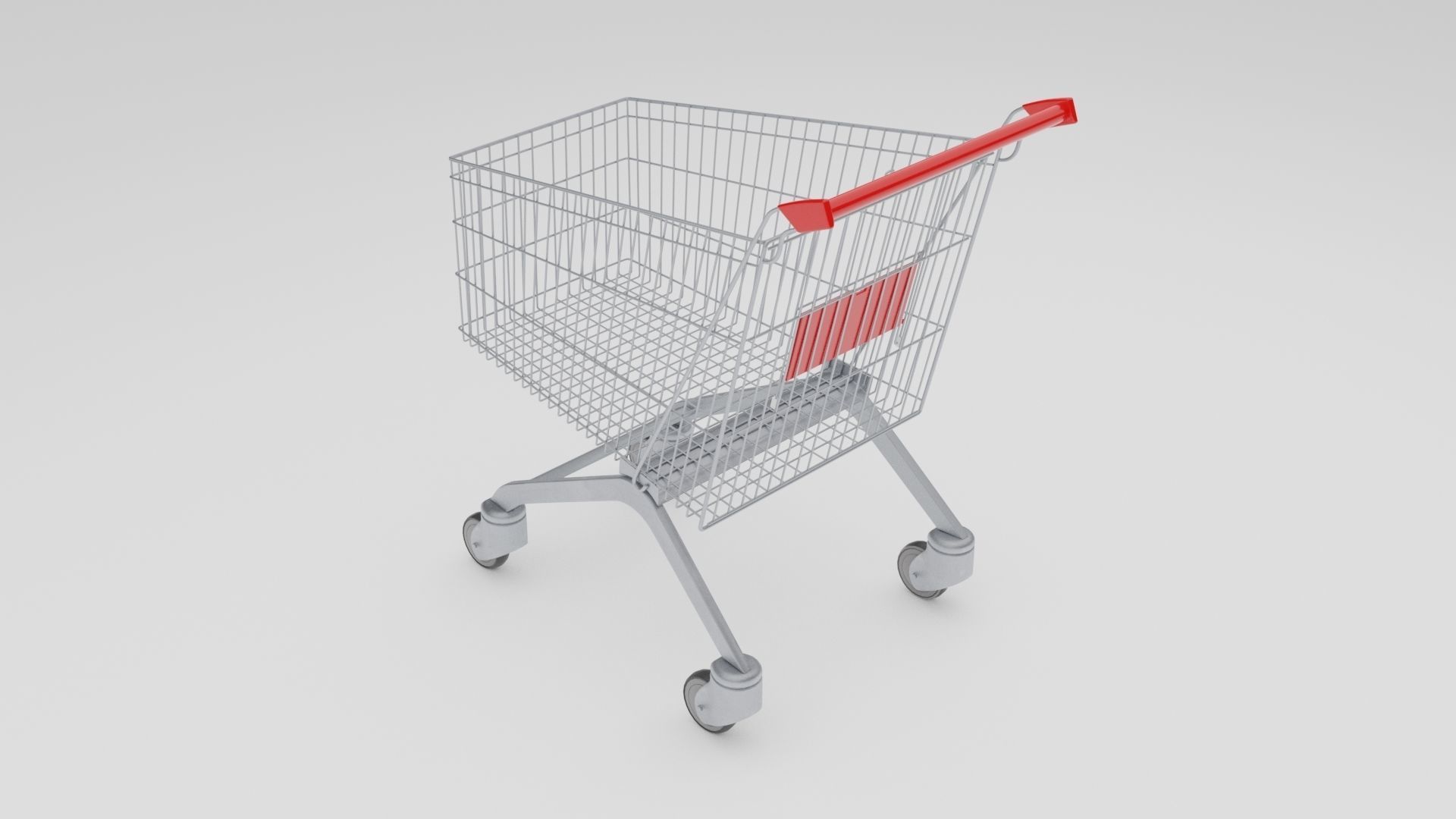 Shopping cart 3D model_3