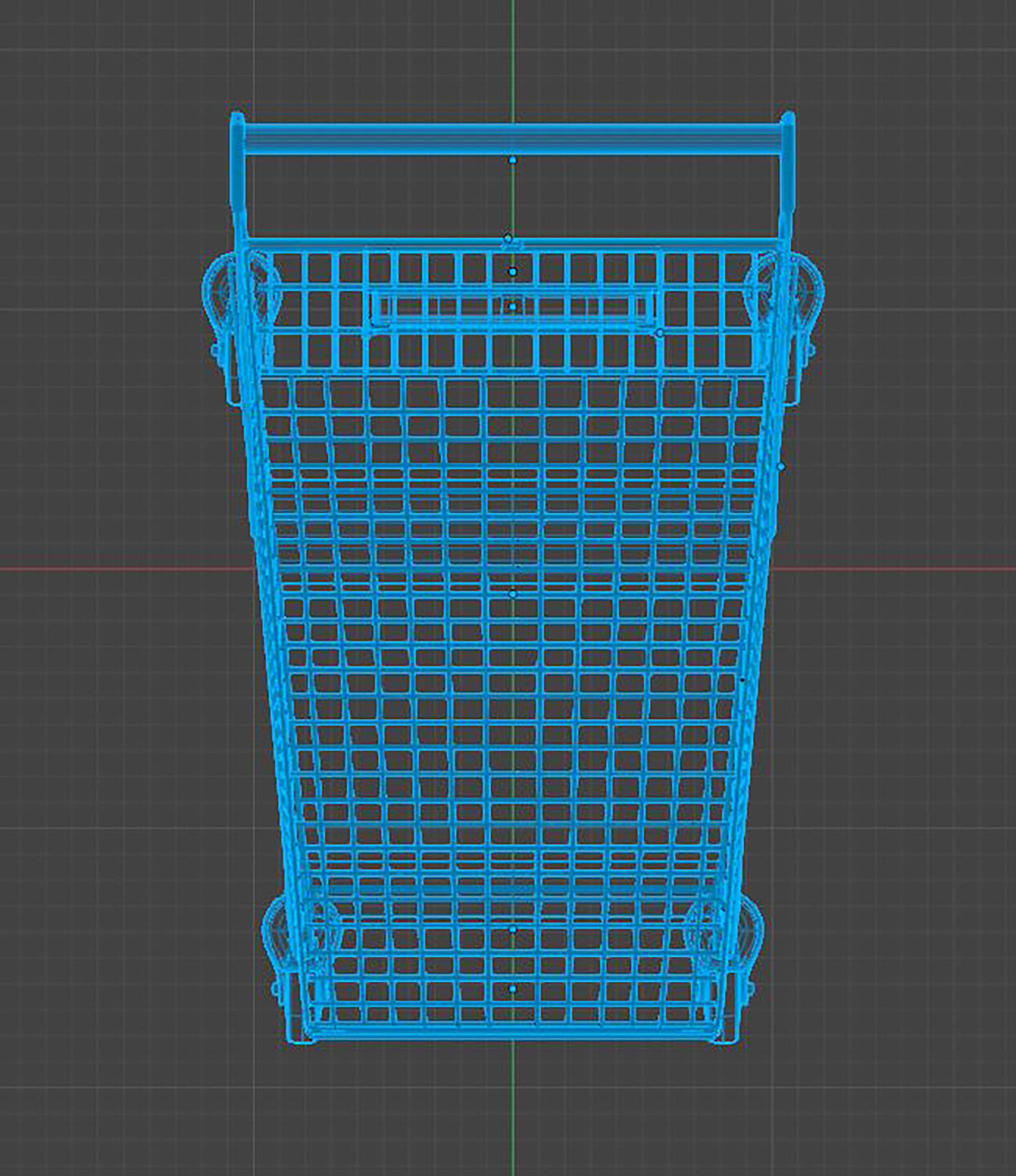 Shopping cart 3D model_8