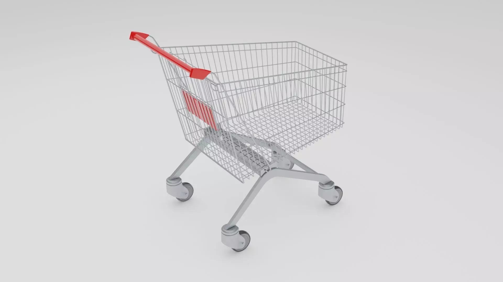 Shopping cart 3D model_0