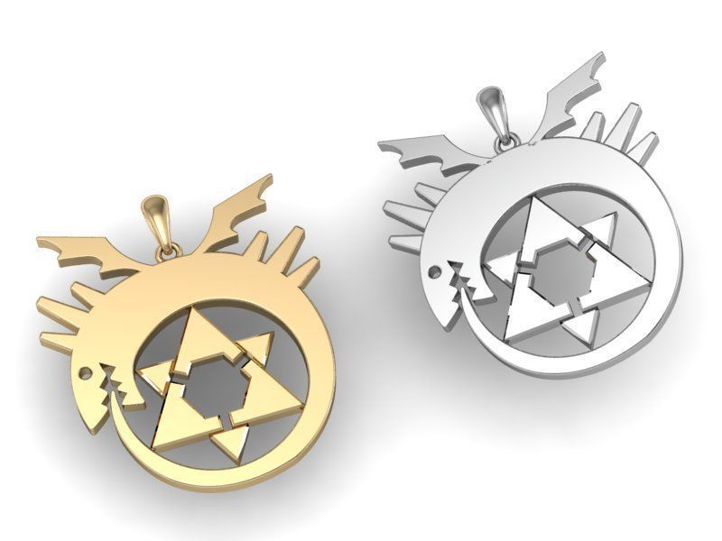 Pendant homunculus symbol ready for 3d print 3D print model_1