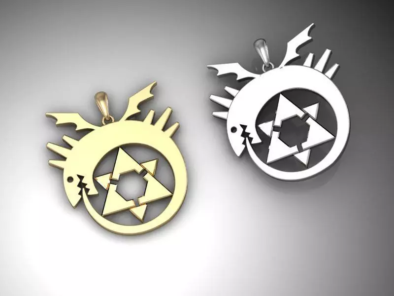 Pendant homunculus symbol ready for 3d print 3D print model_0