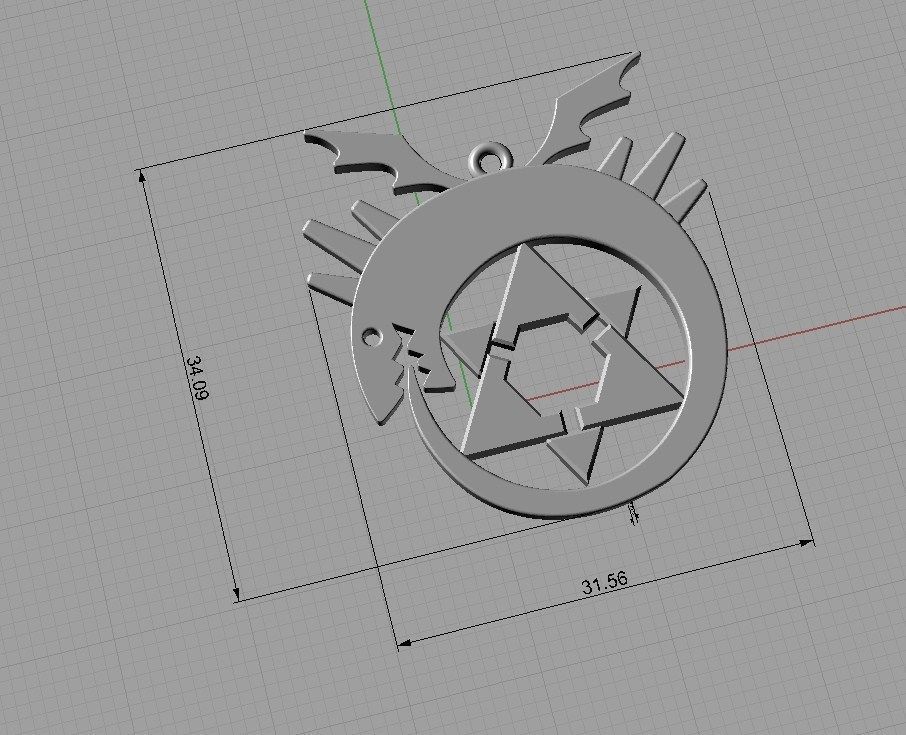 Pendant homunculus symbol ready for 3d print 3D print model_4