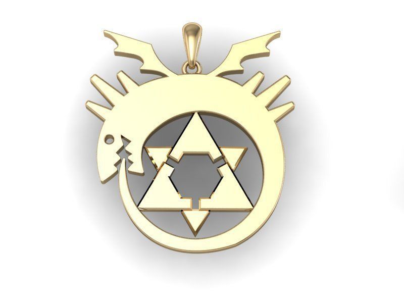 Pendant homunculus symbol ready for 3d print 3D print model_2