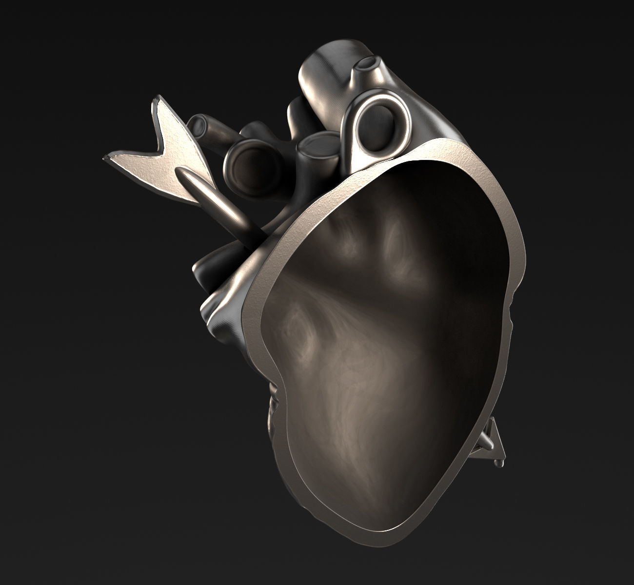 Arrowed Heart 3D print model_3