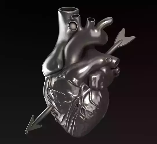 Arrowed Heart 3D print model