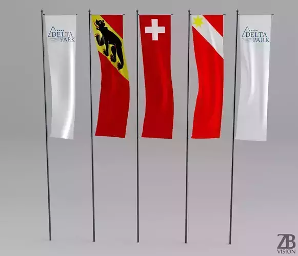 Flags 3D model