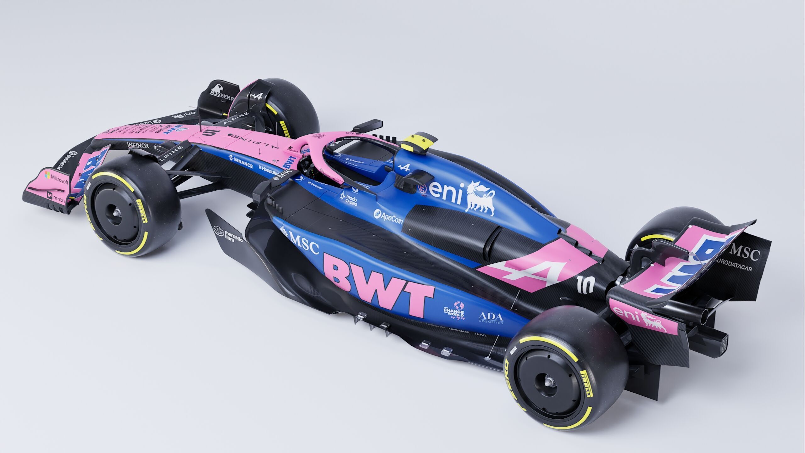 F1 2025 Alpine A525 Formula 1 Race Car Low-poly 3D model_7