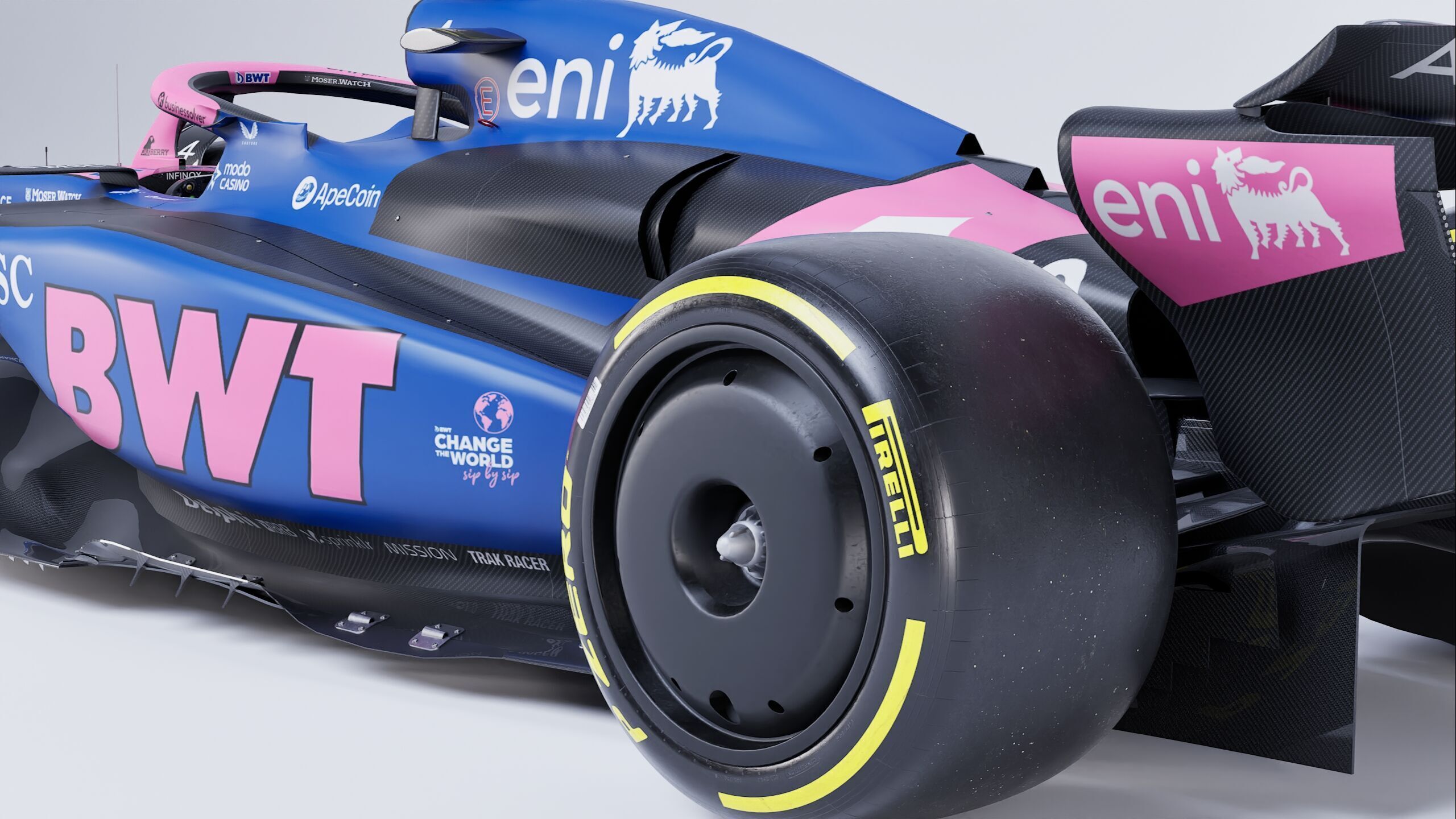 F1 2025 Alpine A525 Formula 1 Race Car Low-poly 3D model_5