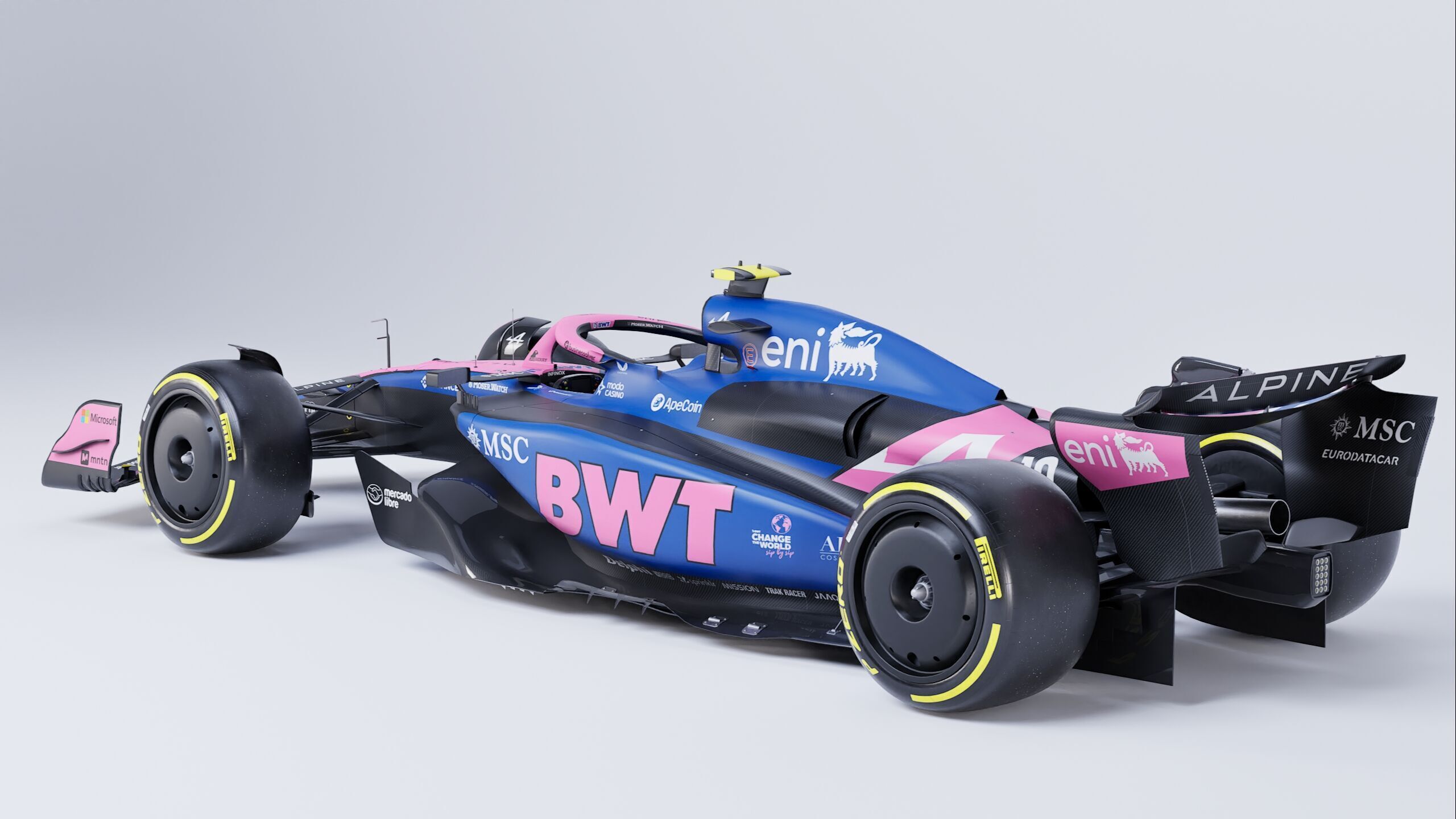 F1 2025 Alpine A525 Formula 1 Race Car Low-poly 3D model_10