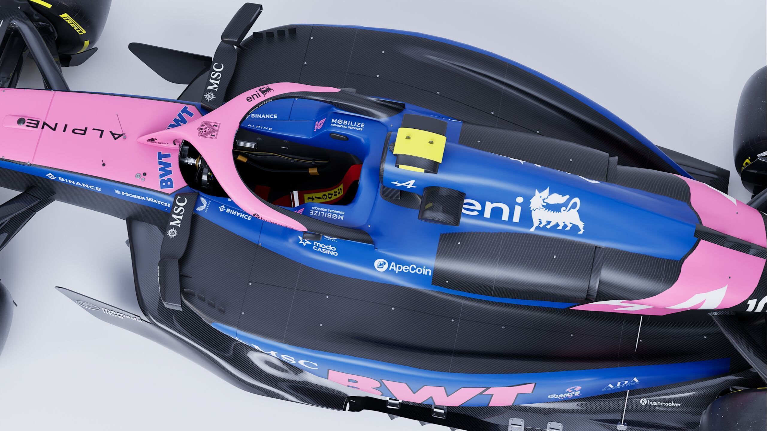 F1 2025 Alpine A525 Formula 1 Race Car Low-poly 3D model_13