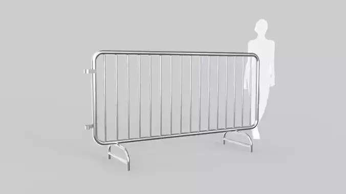 Fence Barrier Crowd Control 2 3D model