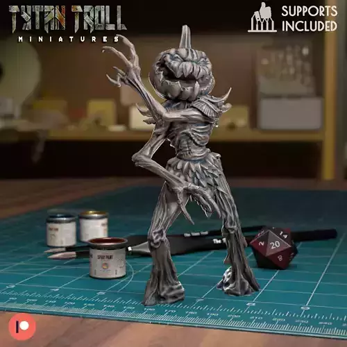 Pumpkins Scarecrow 01 - Presupported 3D print model
