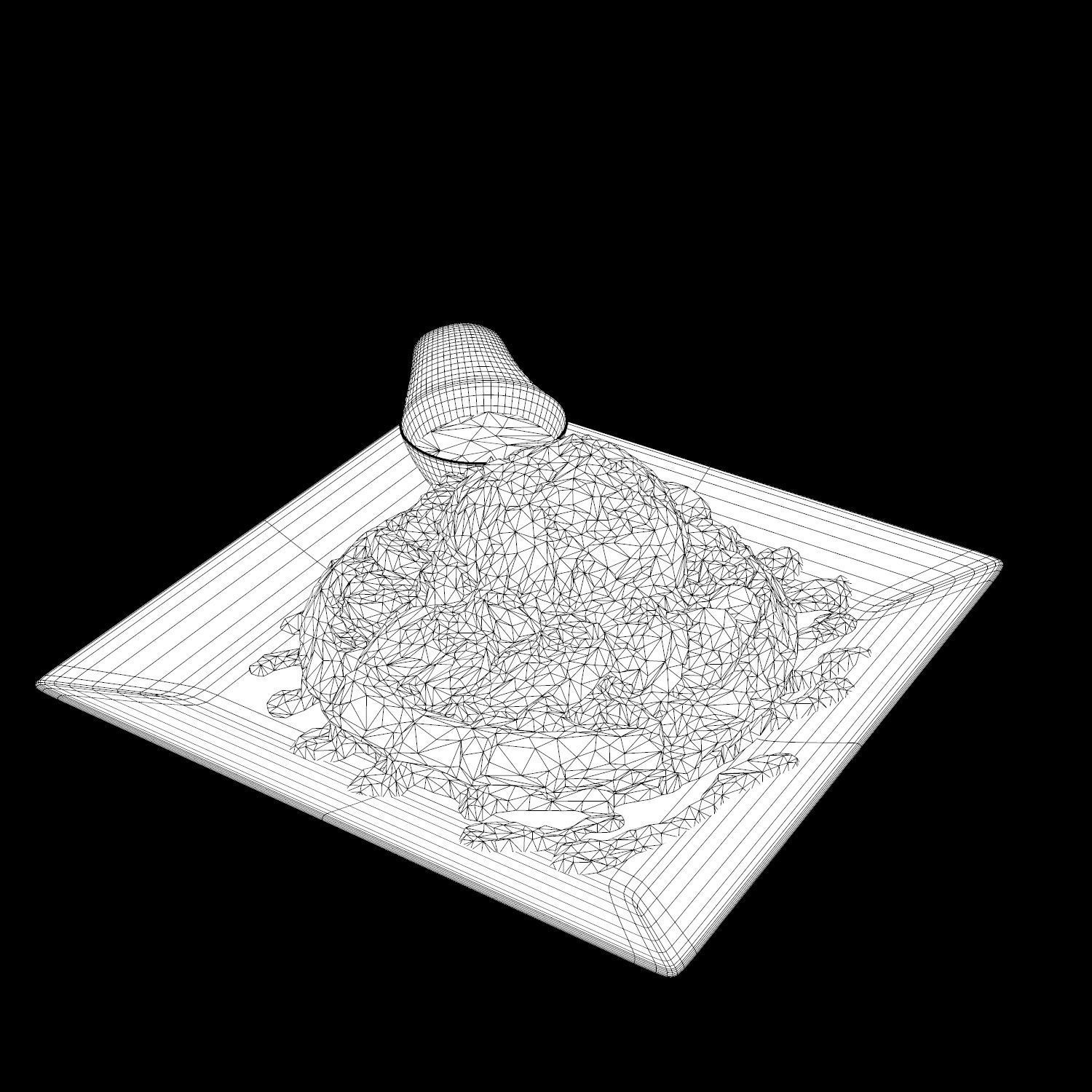 Moment-like-this-waffle waffle with chocolate sauce and syrup... Low-poly 3D model_15