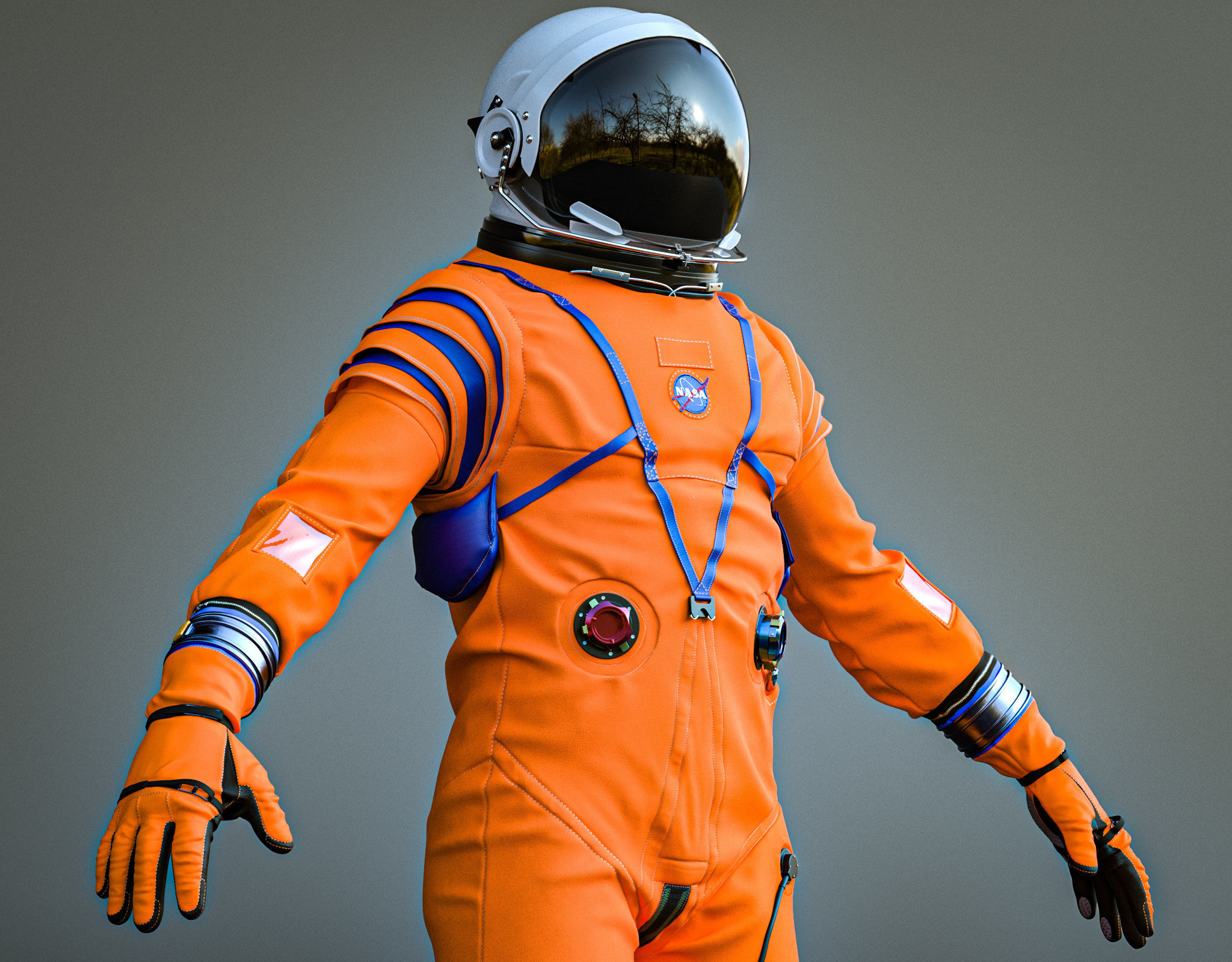 Artemis Orion OCSS Astronaut Suit NASA with PBR Textures 3D model_1