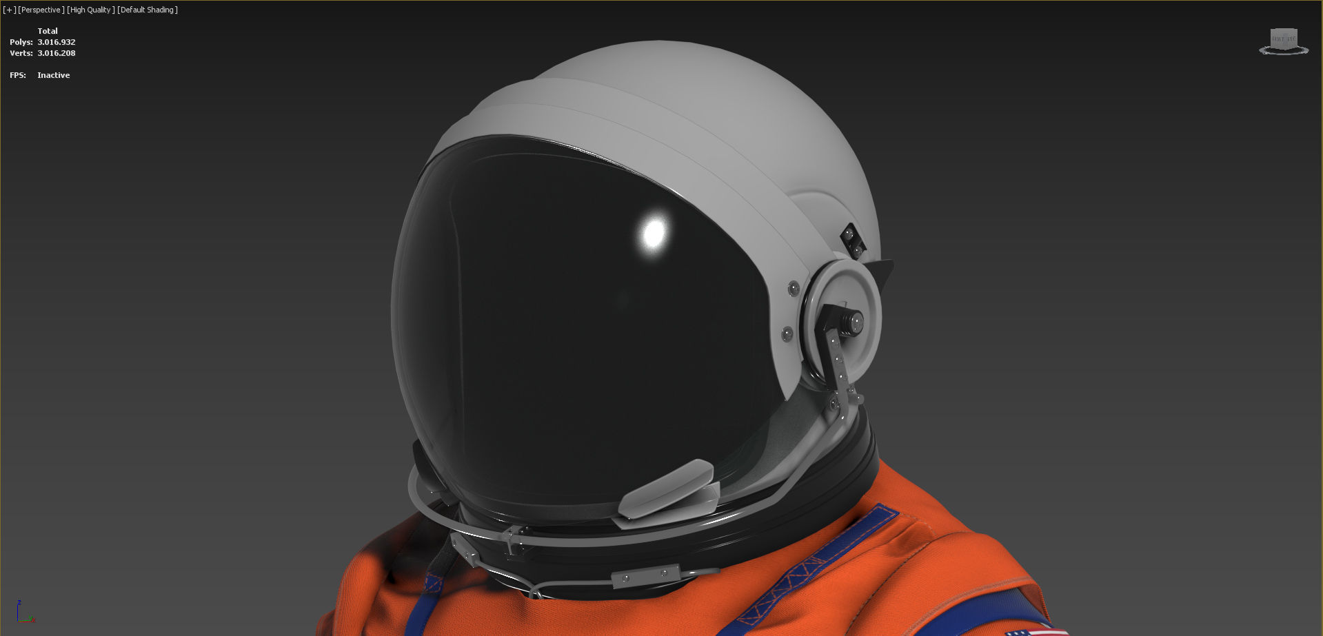 Artemis Orion OCSS Astronaut Suit NASA with PBR Textures 3D model_9