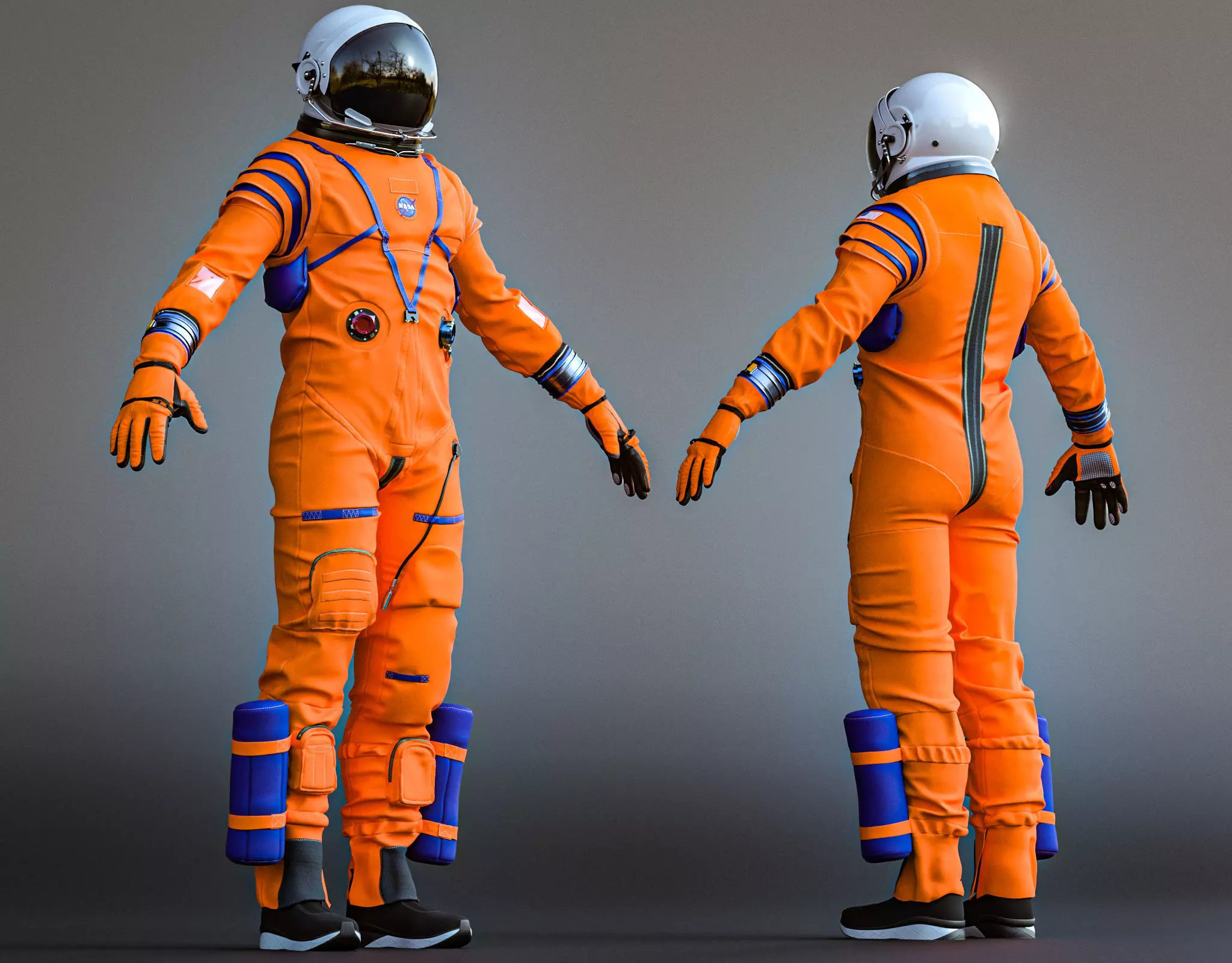 Artemis Orion OCSS Astronaut Suit NASA with PBR Textures 3D model_0