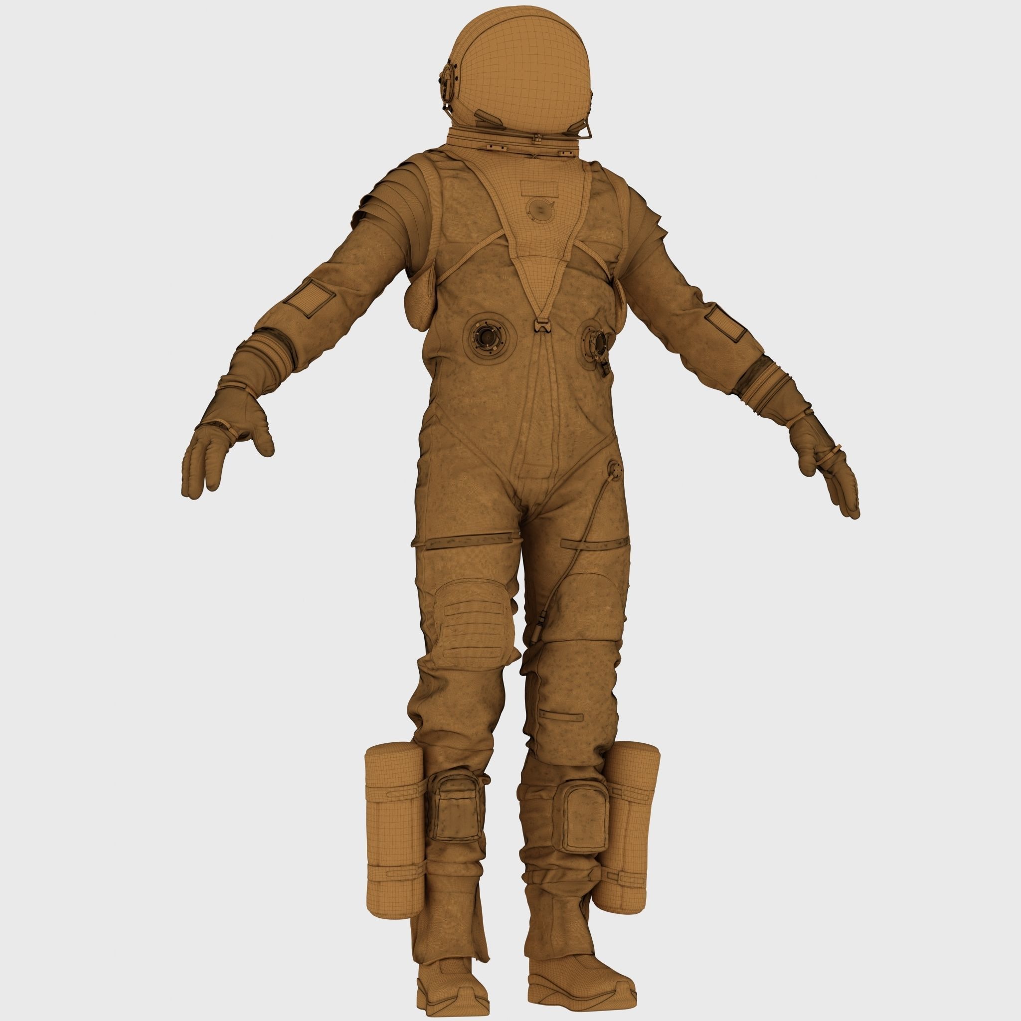 Artemis Orion OCSS Astronaut Suit NASA with PBR Textures 3D model_20