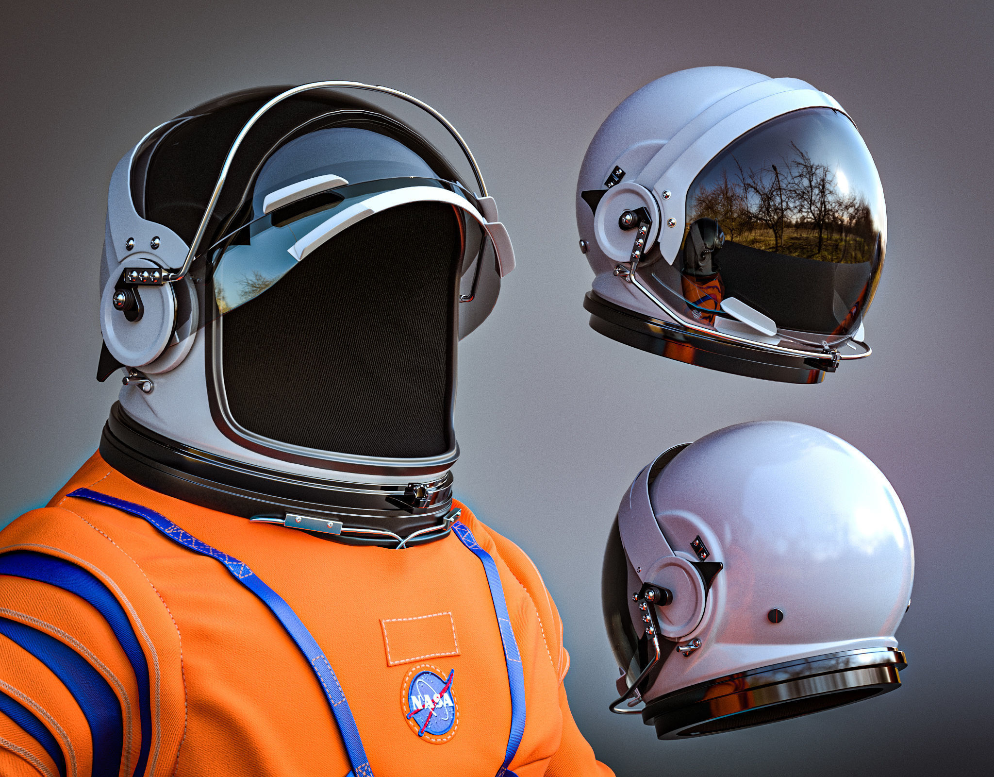 Artemis Orion OCSS Astronaut Suit NASA with PBR Textures 3D model_2