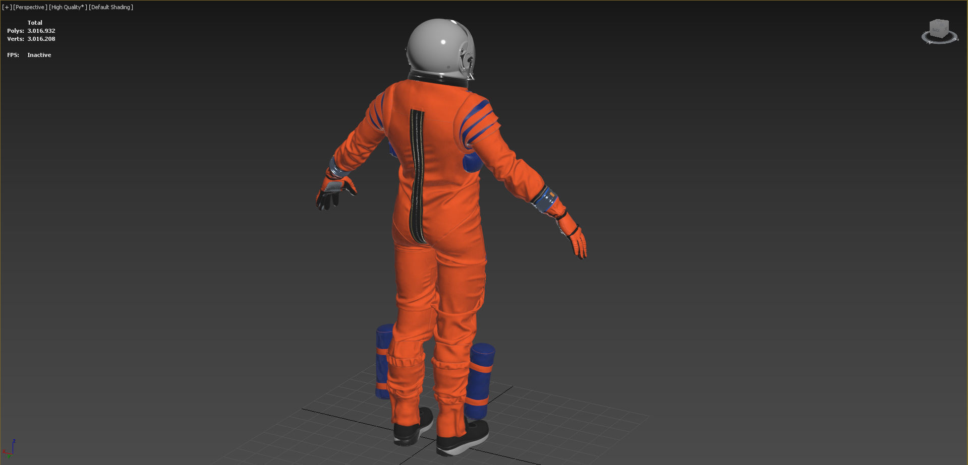 Artemis Orion OCSS Astronaut Suit NASA with PBR Textures 3D model_8